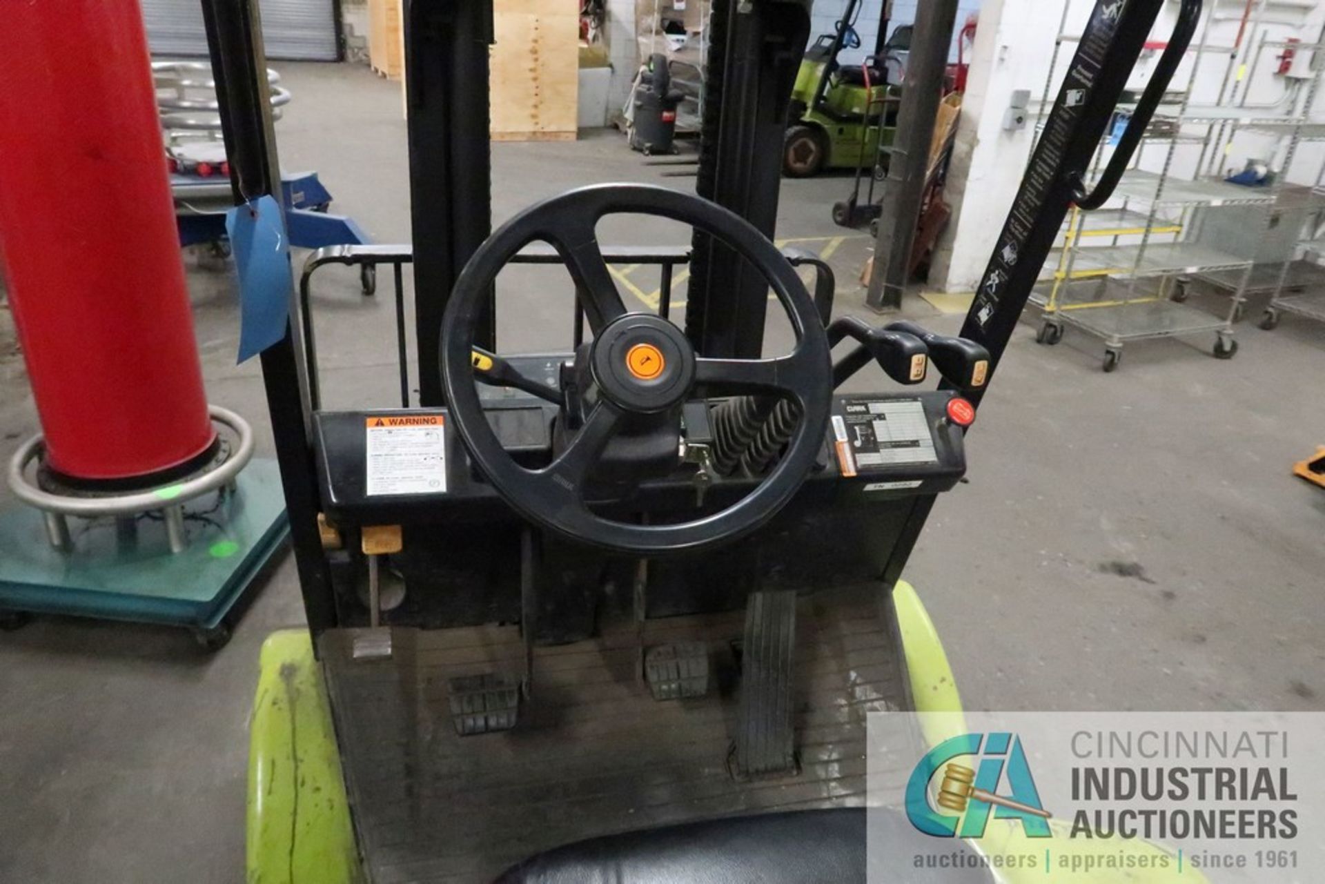 6,000 LB. CLARK MODEL CGP30 PNEUMATIC TIRES LP GAS LIFT TRUCK; S/N P365L-0474-9397FB, 2-STAGE - Image 5 of 7