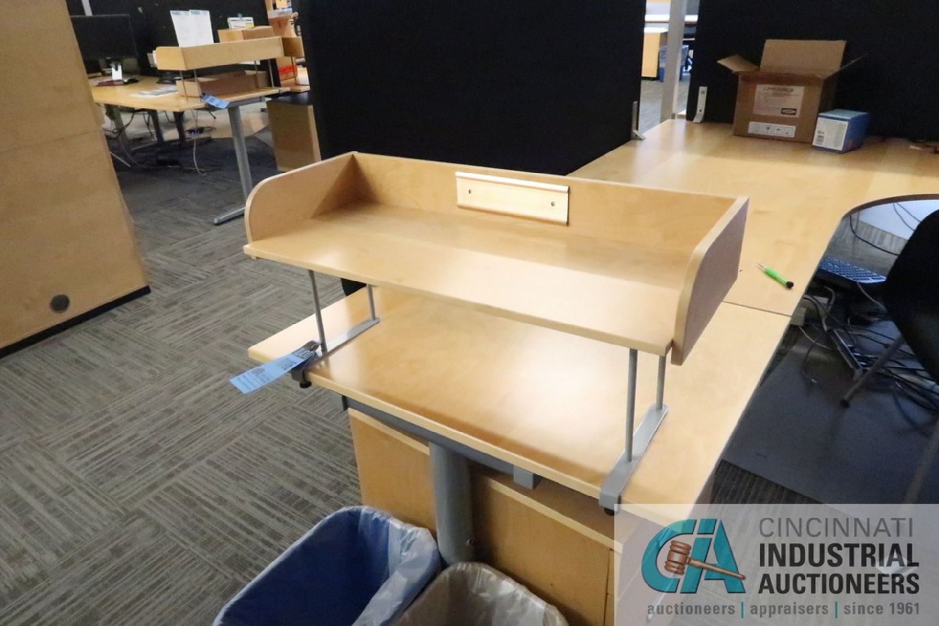 79" X 86" X 24" GALANT L-SHAPED DESK, (1) 3-DRAWER CABINET, (1) BOOKCASE WITH LOWER STORAGE, (1) - Image 3 of 5