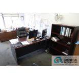 (LOT) CONTENTS OF EXECUTIVE OFFICES; FURNITURE ONLY CONSISTING OF L-SHAPED DESK WITH CHAIR,
