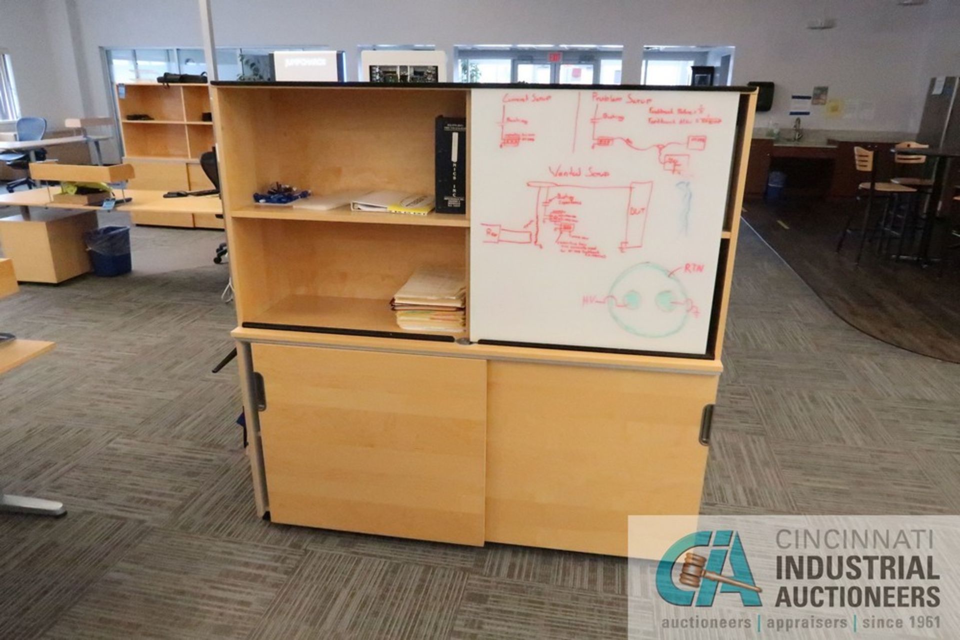 79" X 86" X 24" GALANT L-SHAPED DESK, (1) 3-DRAWER CABINET, (1) BOOKCASE WITH LOWER STORAGE, (1) - Image 5 of 5