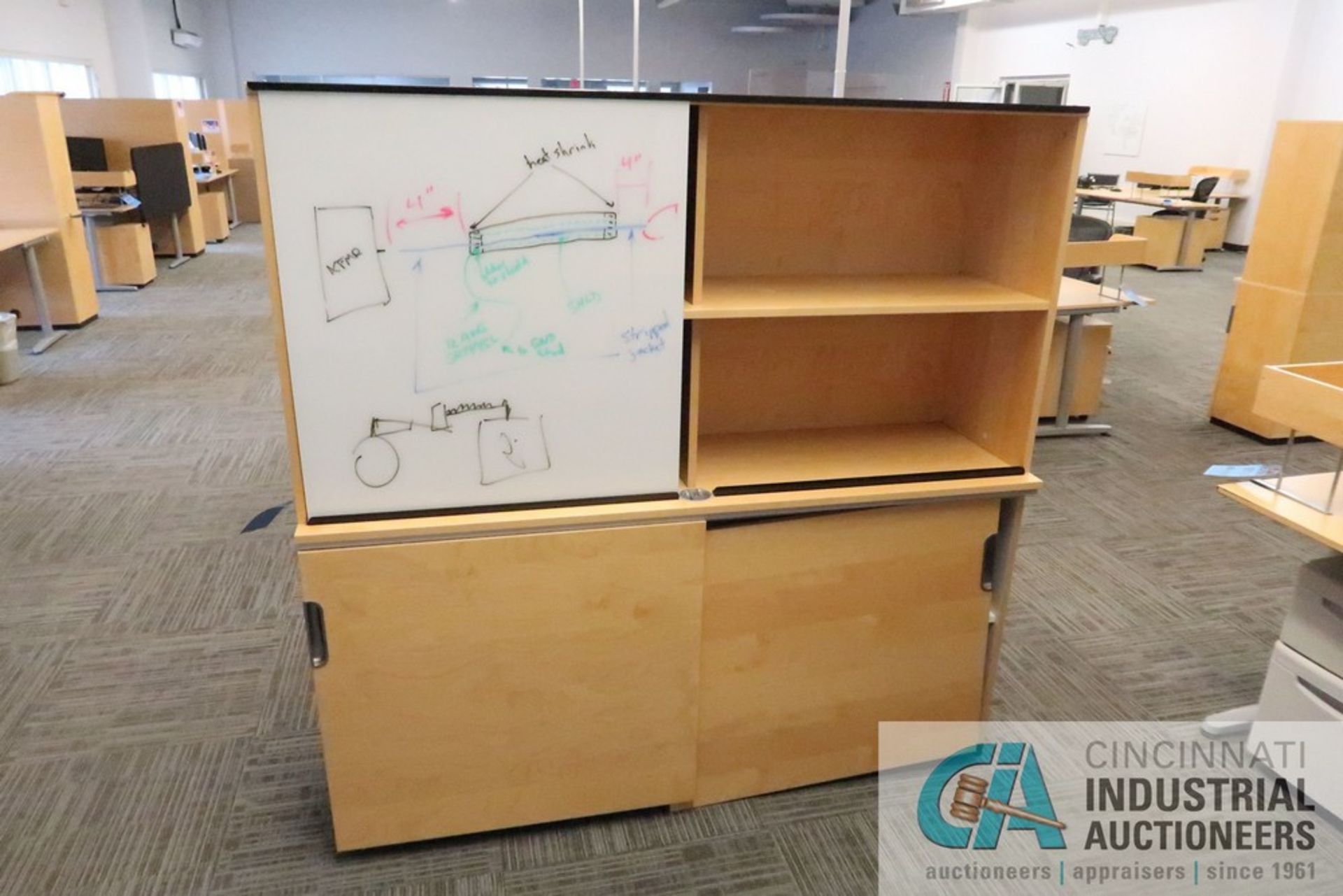 79" X 86" X 24" GALANT L-SHAPED DESKT, (1) 3-DRAWER CABINET, (1) 2-DRAWER CABINET, (1) BOOKCASE WITH - Image 6 of 6