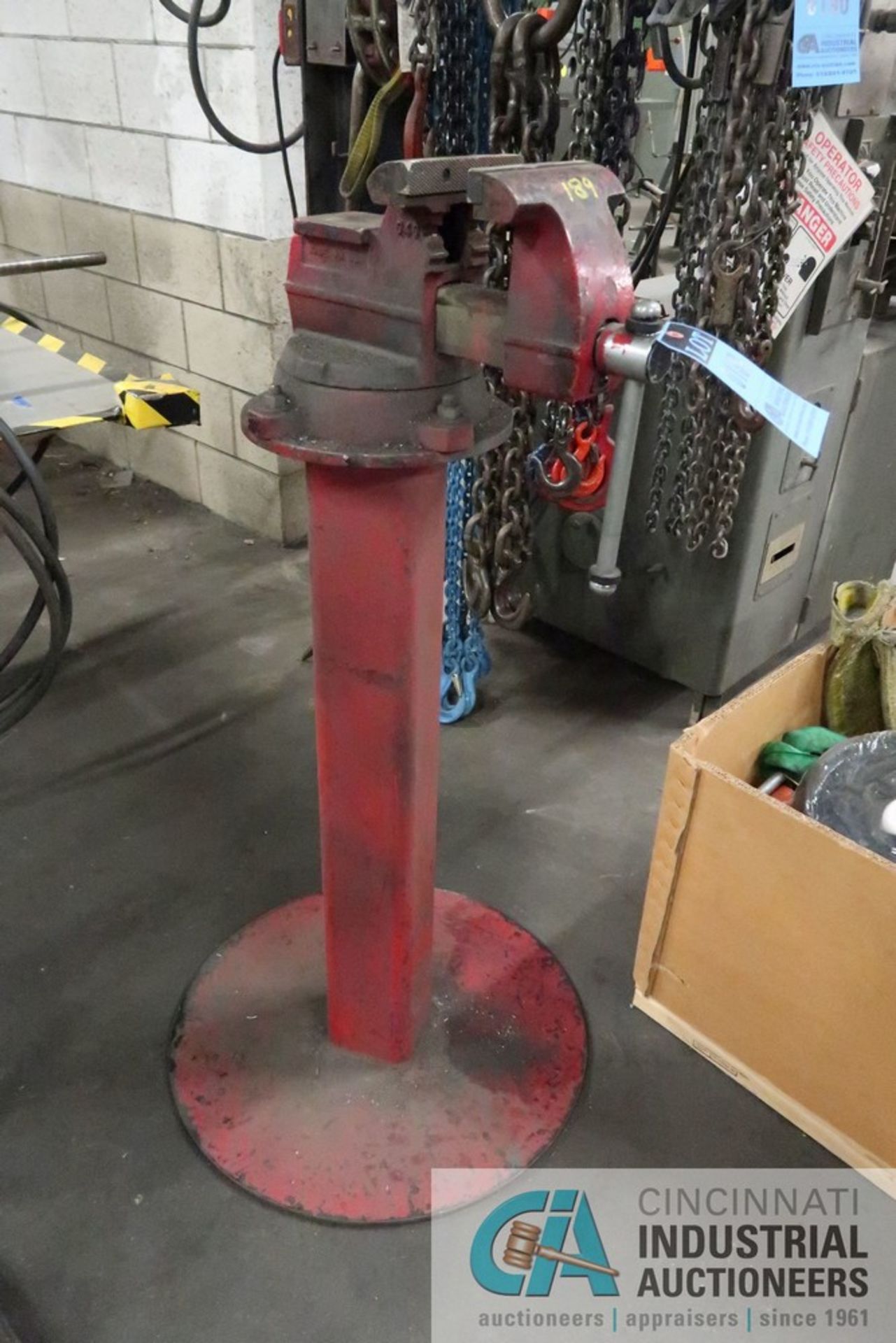 6" BENCH VISE MOUNTED ON STEEL STAND