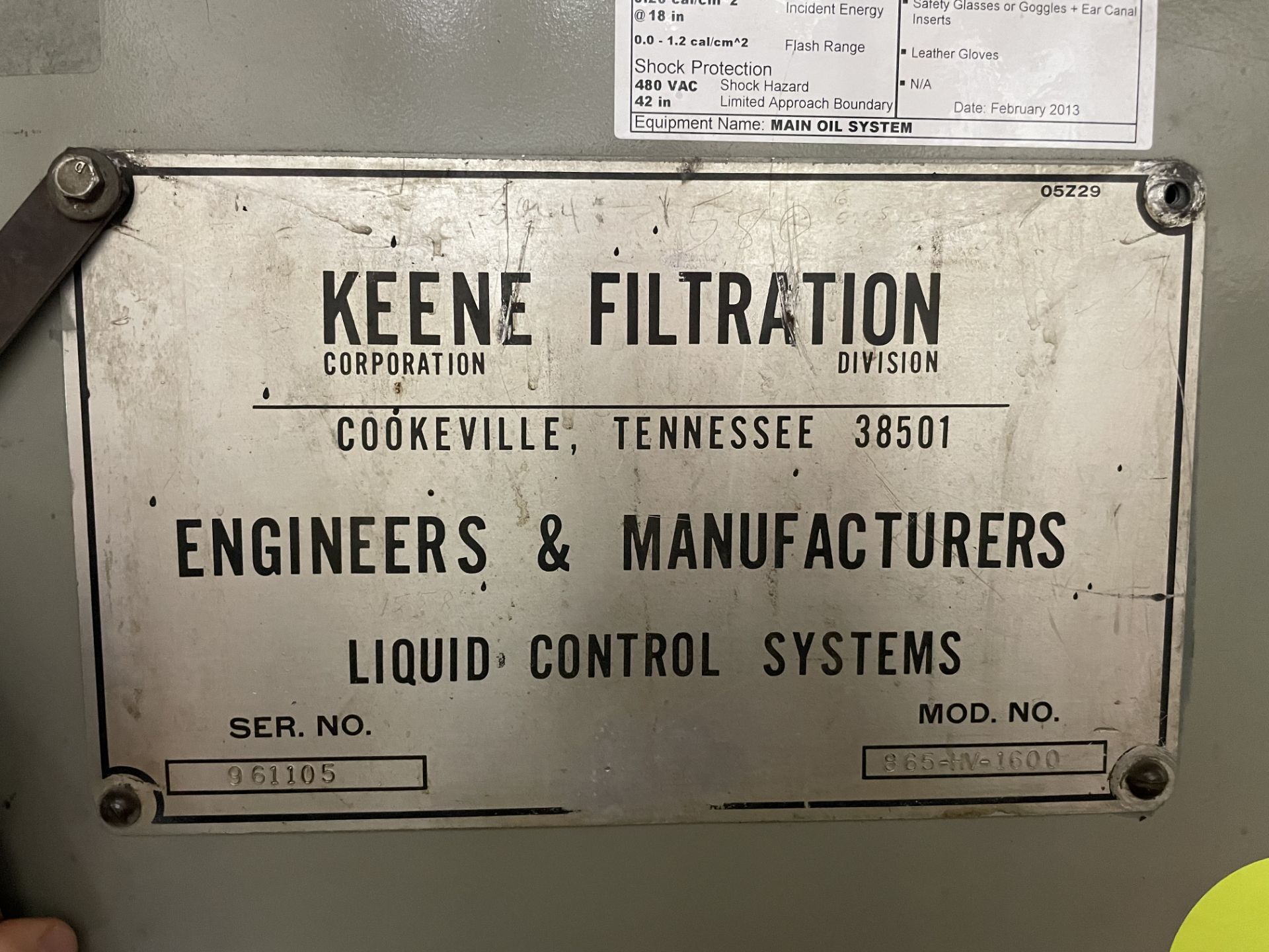 BOWSER / KEENE DRAWING NO. 865-14V-1800 OIL FILTRATION PROCESSOR, SYSTEM CONSISTS OF BOWSER MODEL - Image 14 of 14