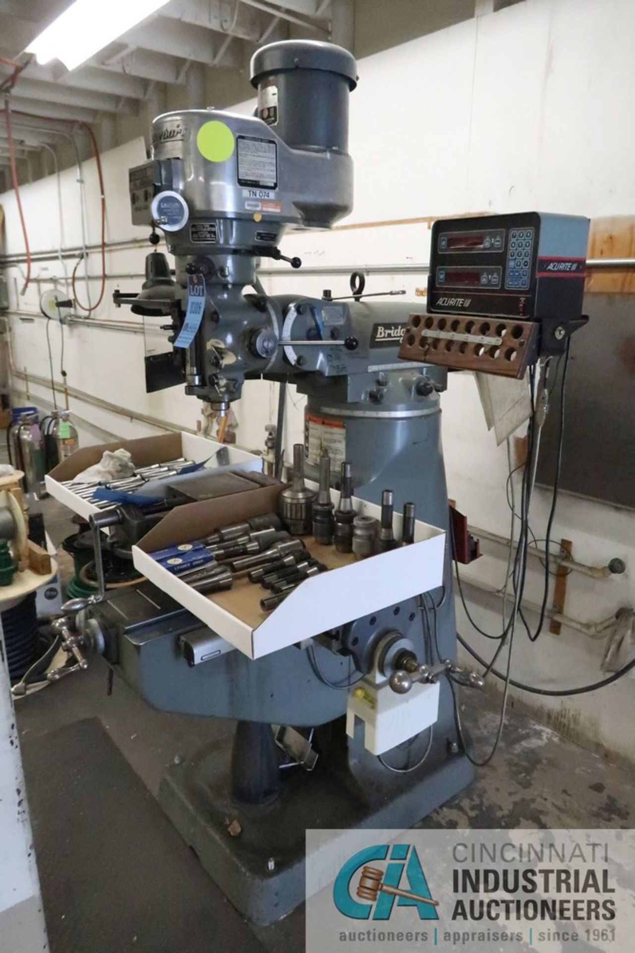 BRIDGEPORT SERIES II MILLING MACHINE; S/N 247802, 2 HP, 9" X 42" TABLE, ACU-RITE III, DIGITAL READ - Image 2 of 6