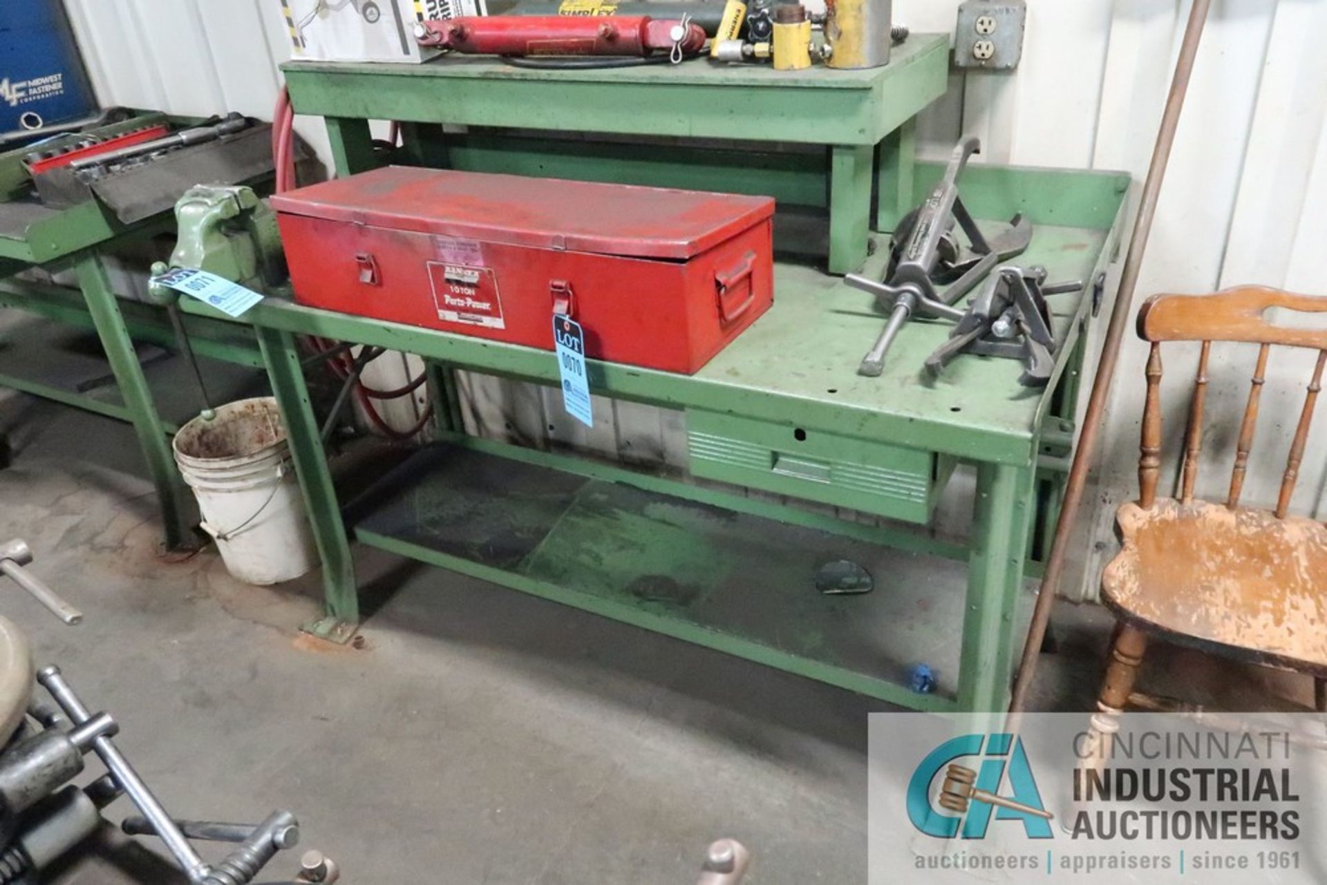 60" STEEL BENCH WITH 4" VISE