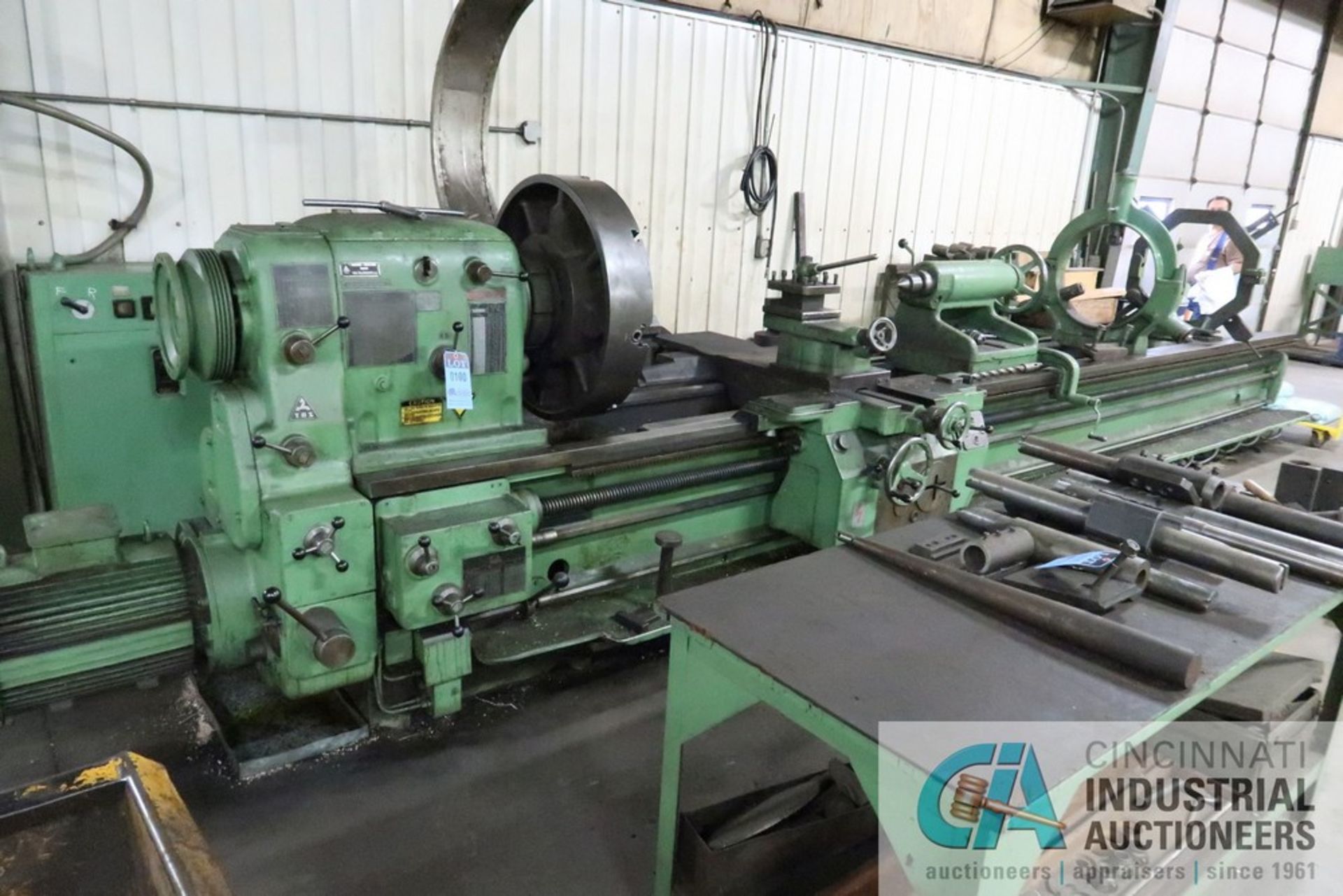 36" X 17' TOS HD ENGINE LATHE; TYPE SU-80-A; S/N 0419157, 3" SPINDLE HOLES, 31" 4-JAW CHUCK, (2)