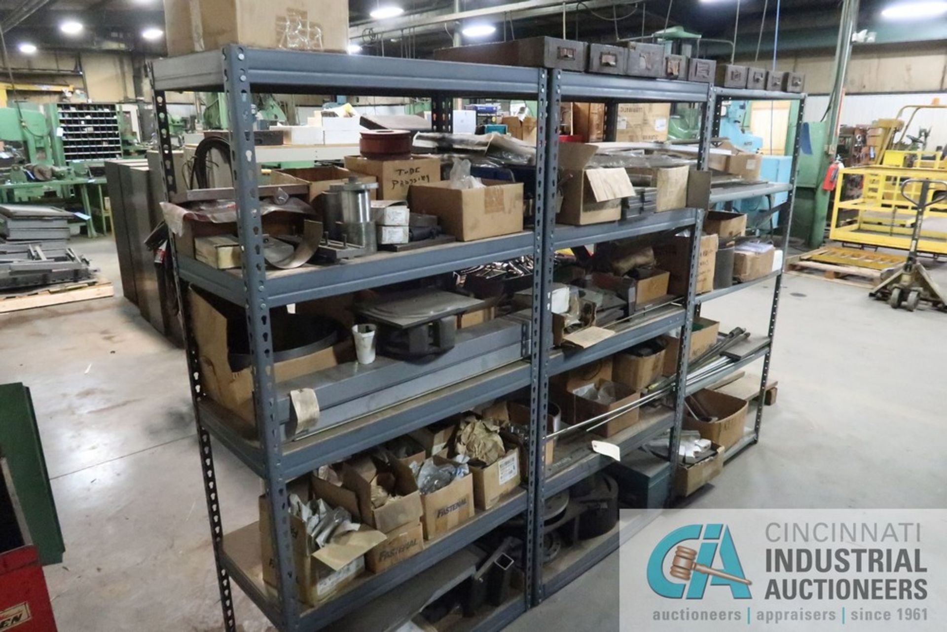 36" X 18" X 72" STEEL SHELVES WITH MISCELLANEOUS MACHINE PARTS, TOOLING, FIXTURES - Image 2 of 8