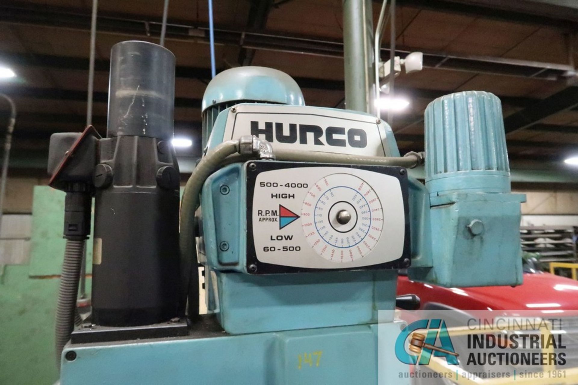 HURCO MODEL KM3P VERTICAL MILLING MACHINE; S/N DB-8003019E, 10" X 38" TABLE, 60-4,000 RPM, CONSOL - Image 4 of 10