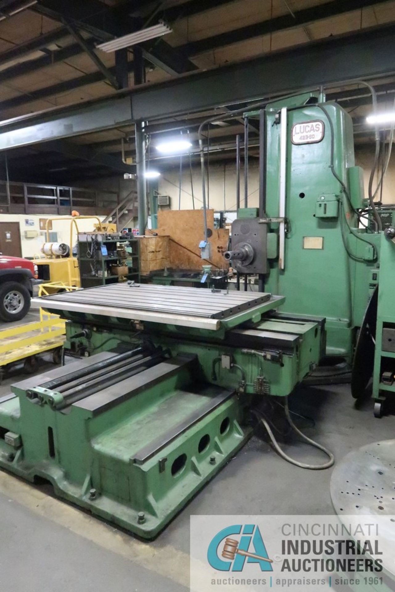 4' LUCAS MODEL 42B-60 HORIZONTAL BORING MILL; S/N 402-B1401, 48" X 74" TABLE, QUALITY 800 DRO, MORSE - Image 2 of 16