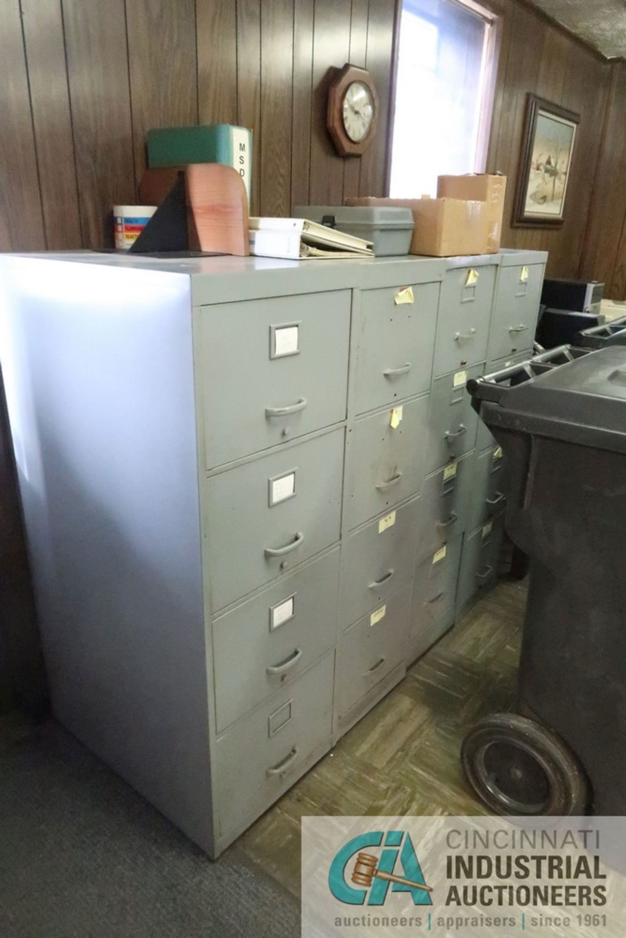 (LOT) (2) DESKS, (7) FILE CABINETS, (4) CHAIRS, CABINET - Image 2 of 5