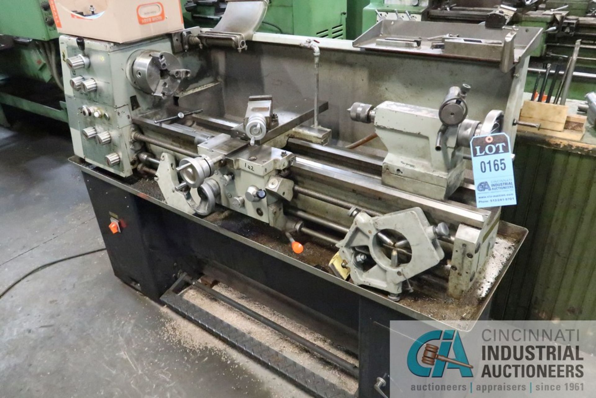 13" X 40" DASHIN PRINCE LATHE; S/N 7421, 1-1/4" SPINDLE HOLE, 8" 3-JAW CHUCK, STEADY AND FOLLOW