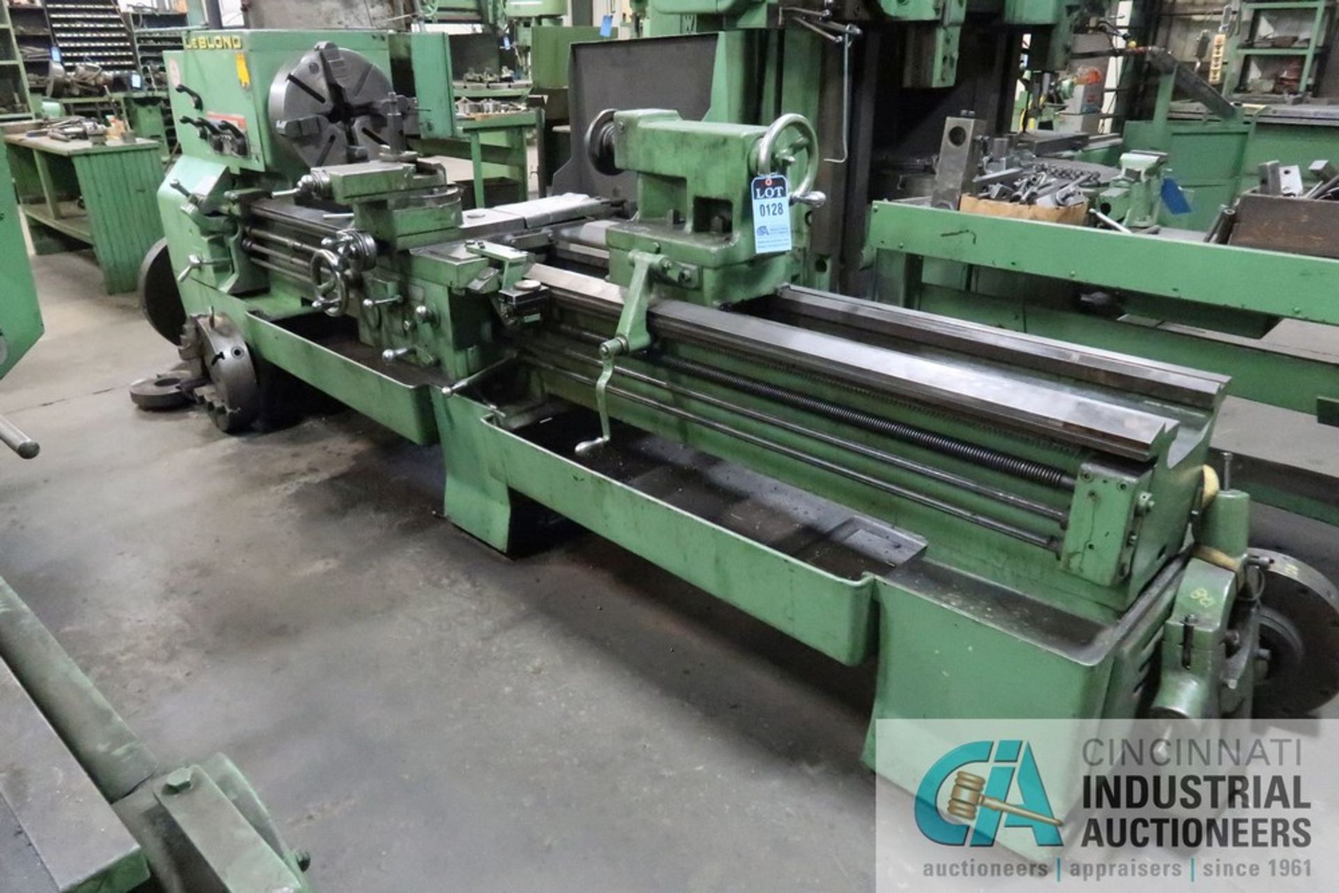 26" X 96" LEBLOND ENGINE LATHE; S/N 5H-555, 2" SPINDLE HOLE, 18" 4-JAW CHUCK, TAPER ATTACHMENT,