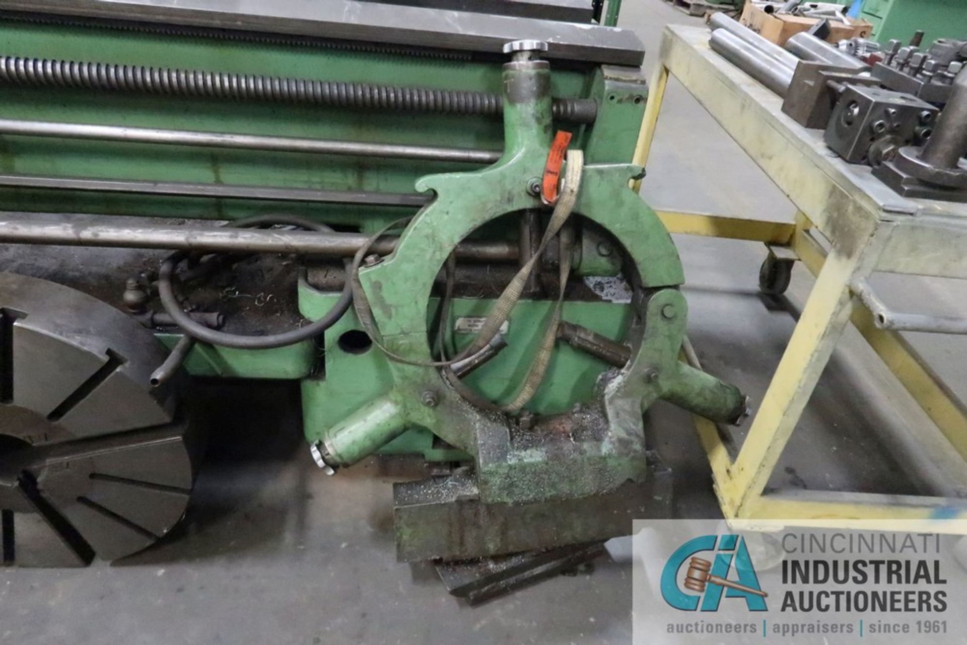24" / 35" X 96" CLOVER GAP BED LATHE, 2-1/2" SPINDLE HOLE, 33-1/2" FACE PLATE, STEADY REST, WITH - Image 15 of 15