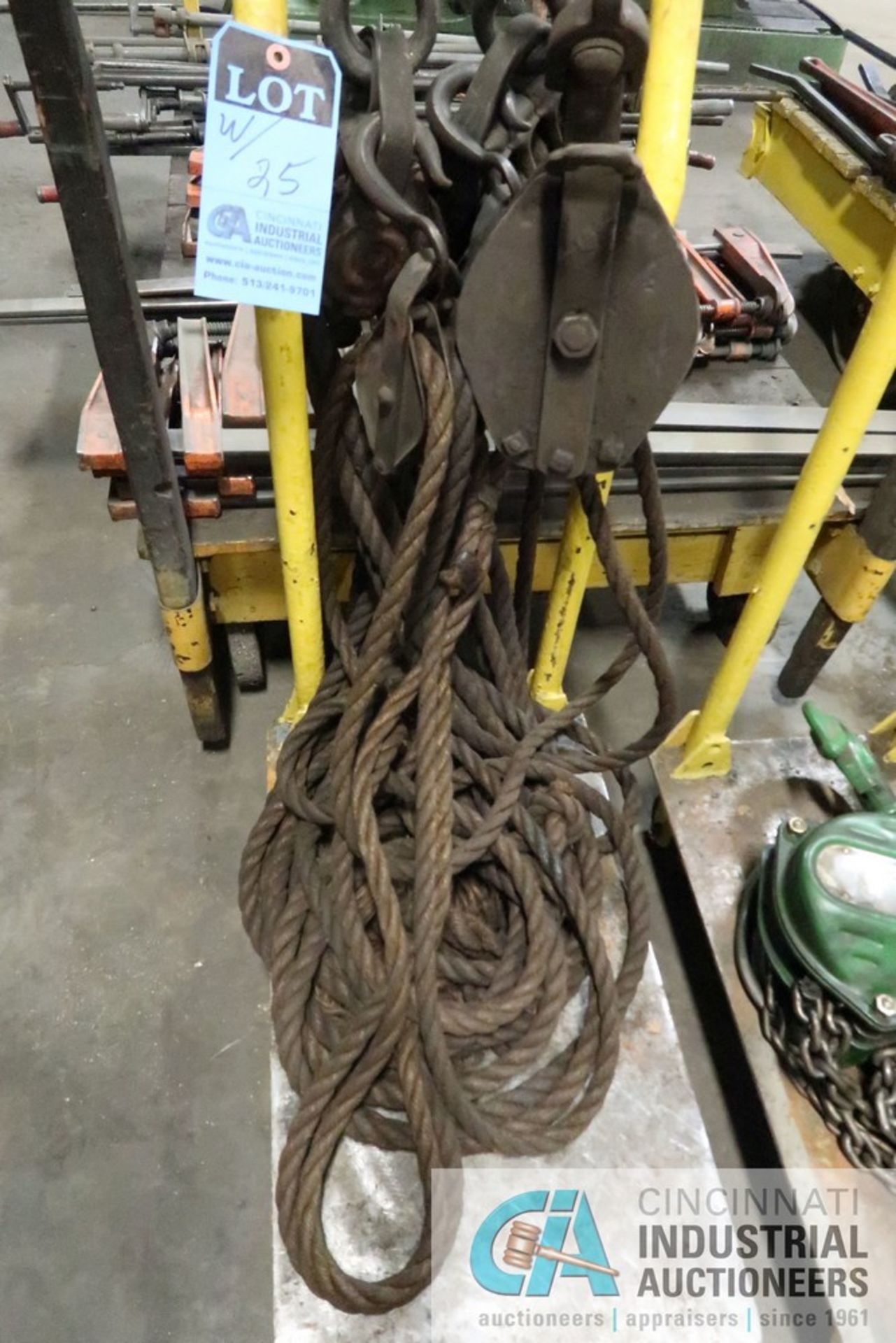 (LOT) 3 TON CHAIN HOISTS AND (2) ROPP TYPE BLOCK AND TACKLES - Image 3 of 3