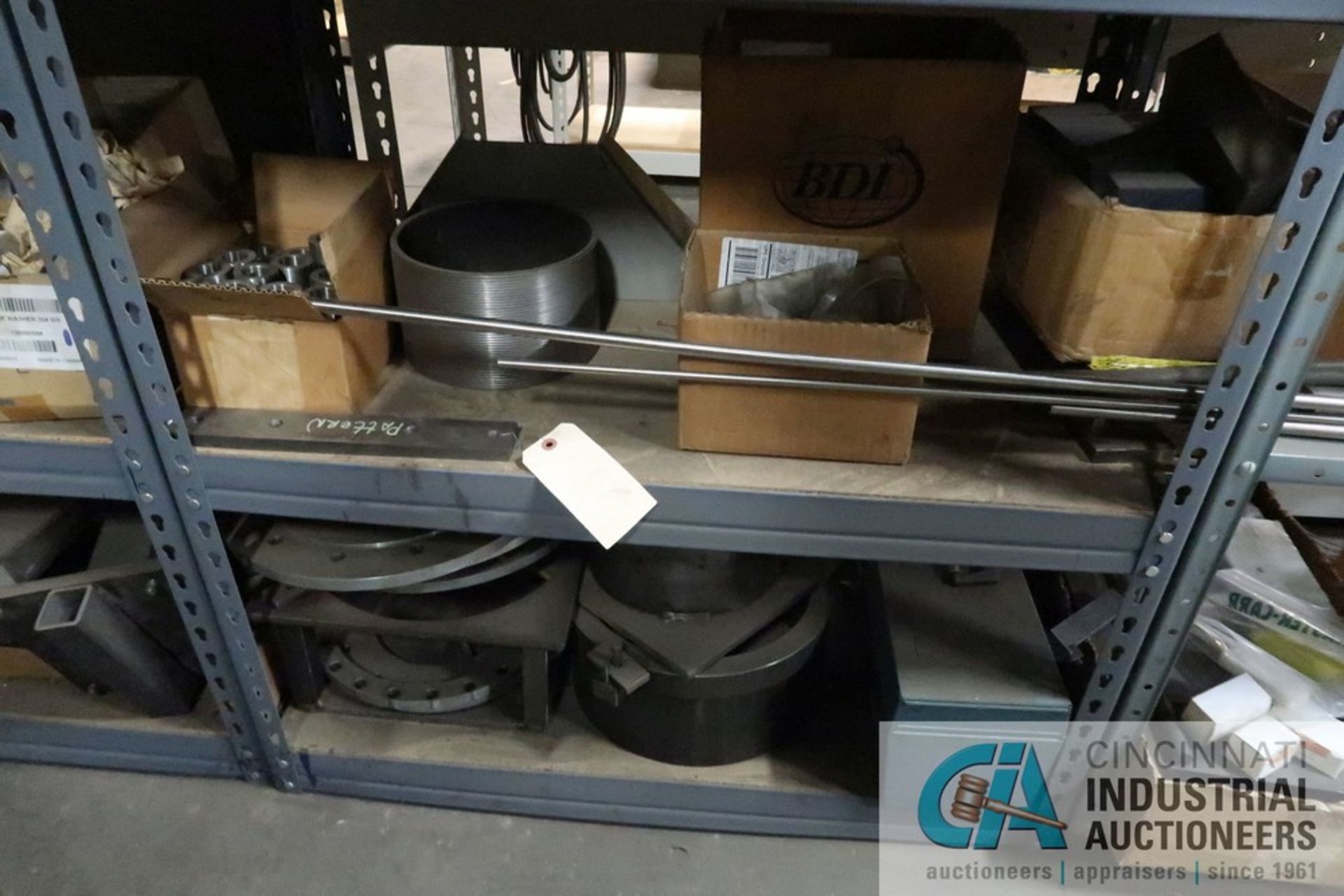 36" X 18" X 72" STEEL SHELVES WITH MISCELLANEOUS MACHINE PARTS, TOOLING, FIXTURES - Image 6 of 8