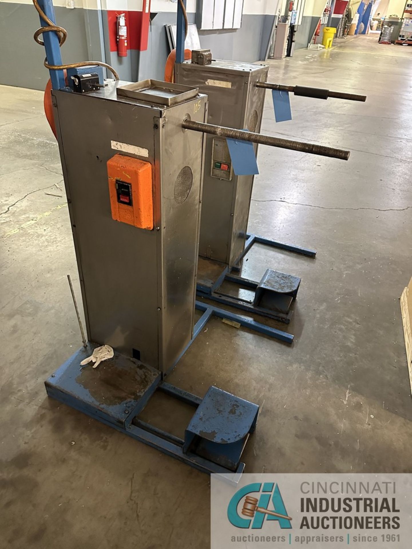 MOTORIZED WINDER STAND, 18" ARM - Located in back of rear extruder room