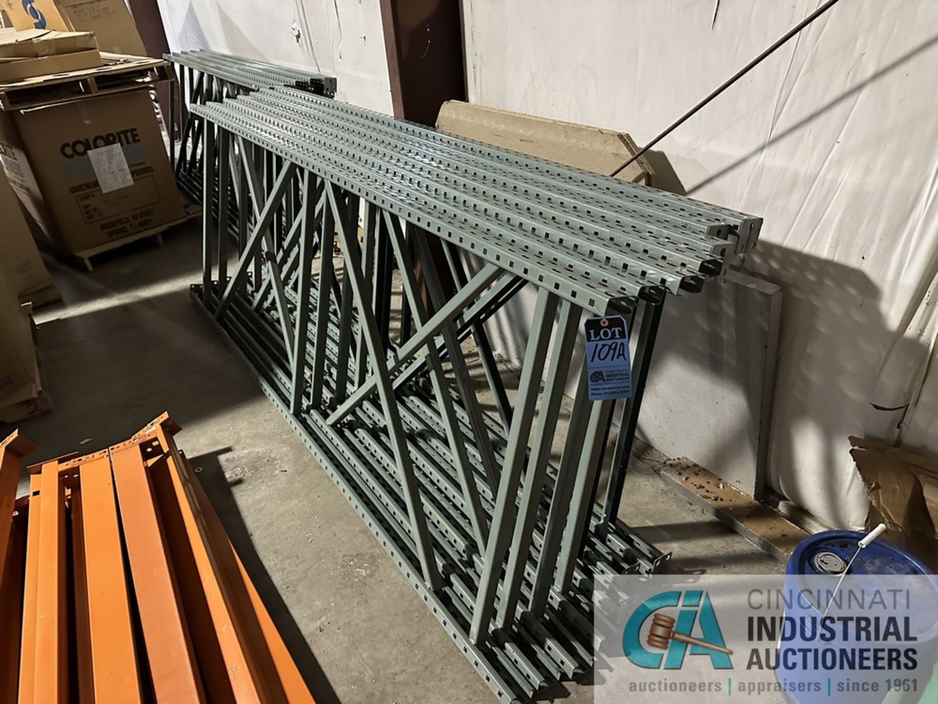 (LOT) SMALL GROUP OF LATE MODEL INTERACK PALLET RACK; (12) 42" X 10' MODEL 30 UPRIGHTS, (20) 3.5" - Image 6 of 9