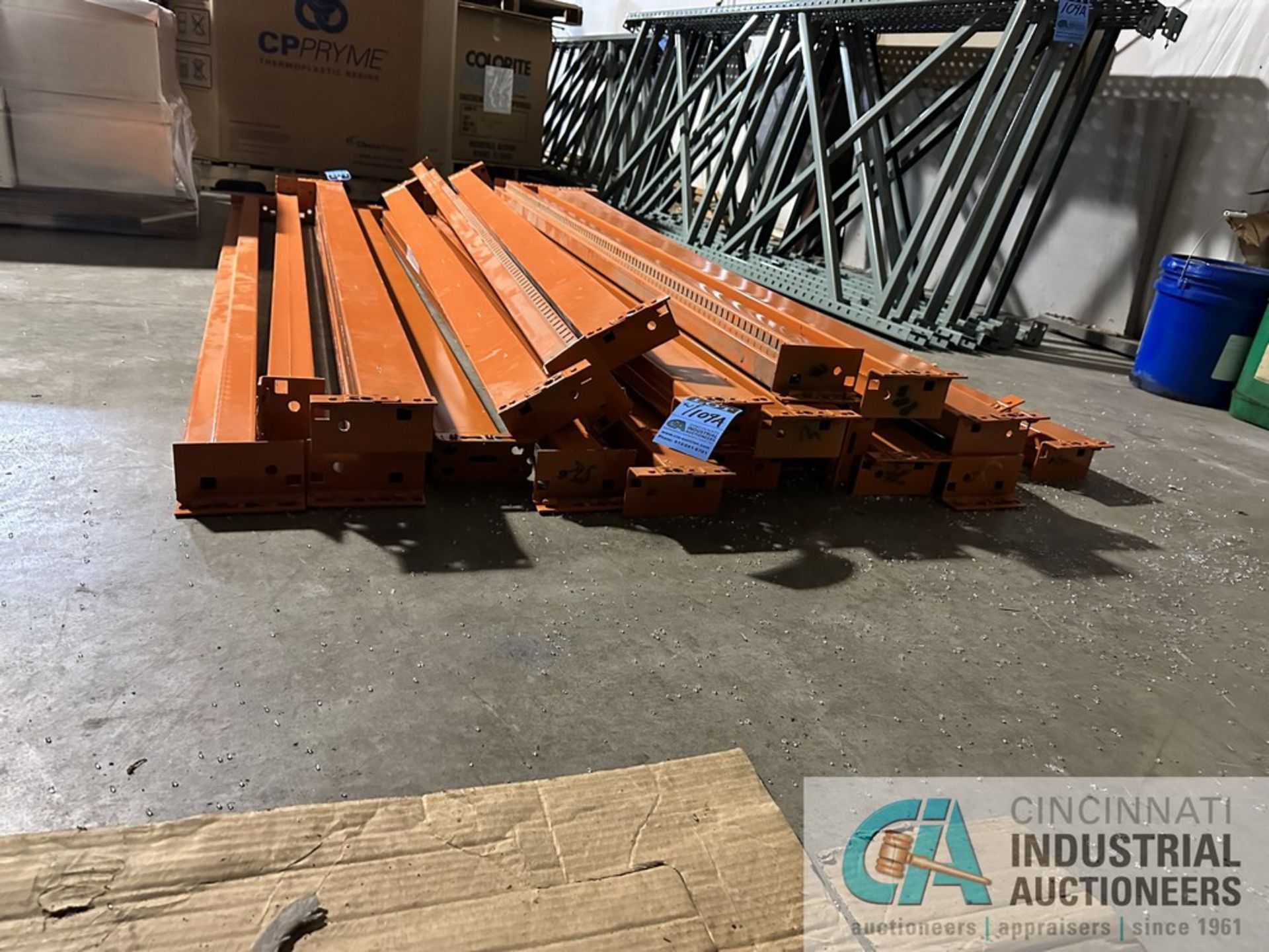 (LOT) SMALL GROUP OF LATE MODEL INTERACK PALLET RACK; (12) 42" X 10' MODEL 30 UPRIGHTS, (20) 3.5" - Image 5 of 9