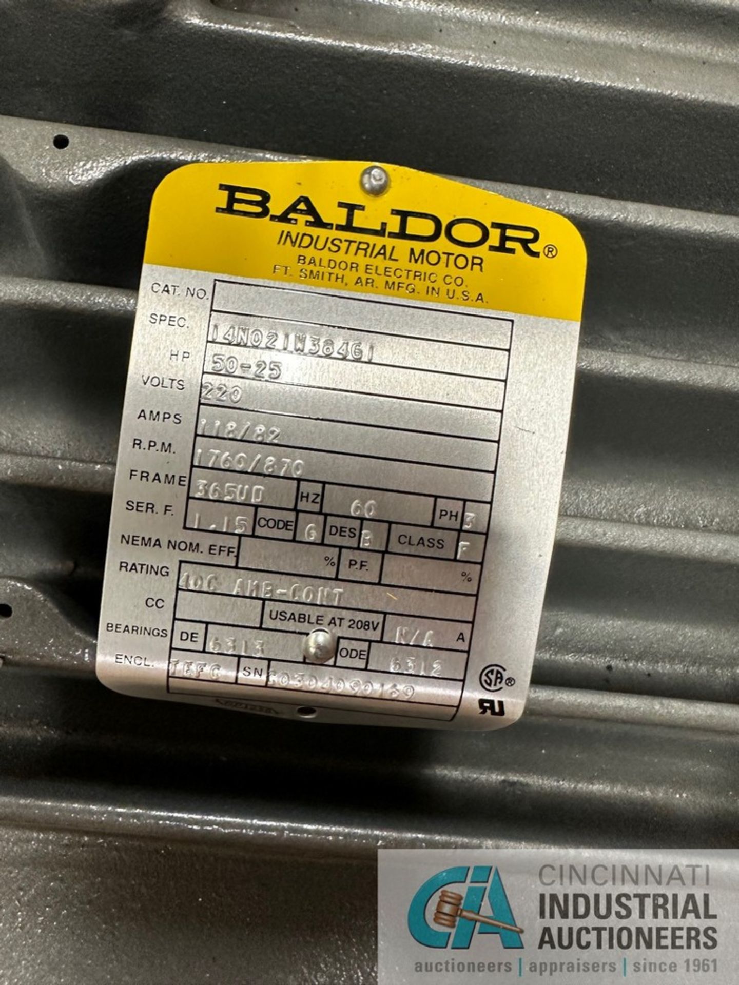 NEW BALDOR 25-HP / 50-HP ELECTRIC MOTOR FOR HENSCHEL PRODUX MIXER ...