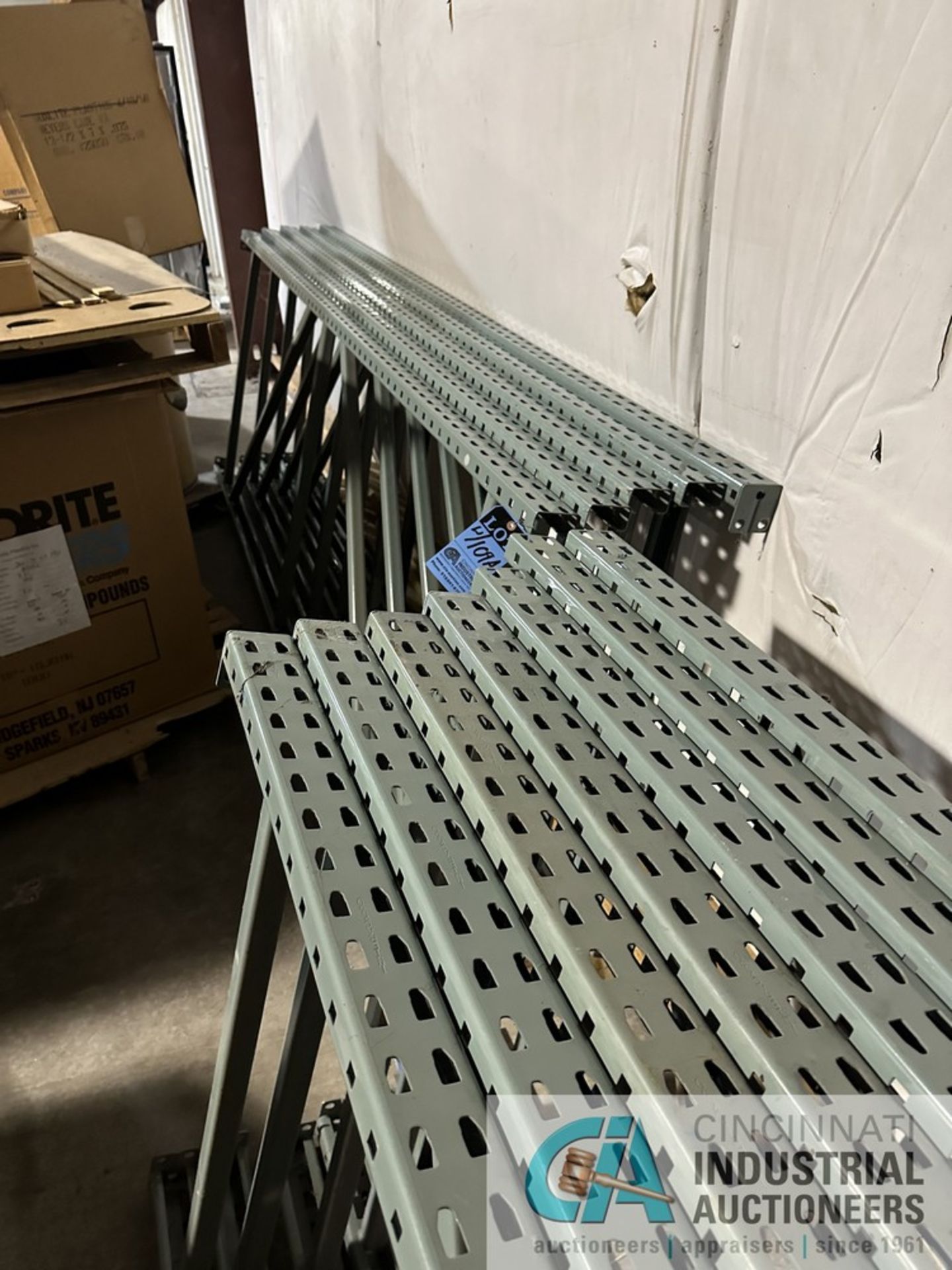 (LOT) SMALL GROUP OF LATE MODEL INTERACK PALLET RACK; (12) 42" X 10' MODEL 30 UPRIGHTS, (20) 3.5" - Image 9 of 9
