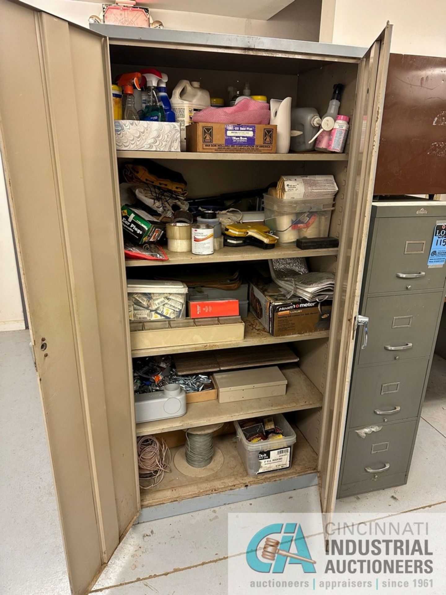 STORAGE AND LETTER FILE CABINET AND CONTENTS WITH MISCELLANEOUS SUPPLIES - Image 2 of 11