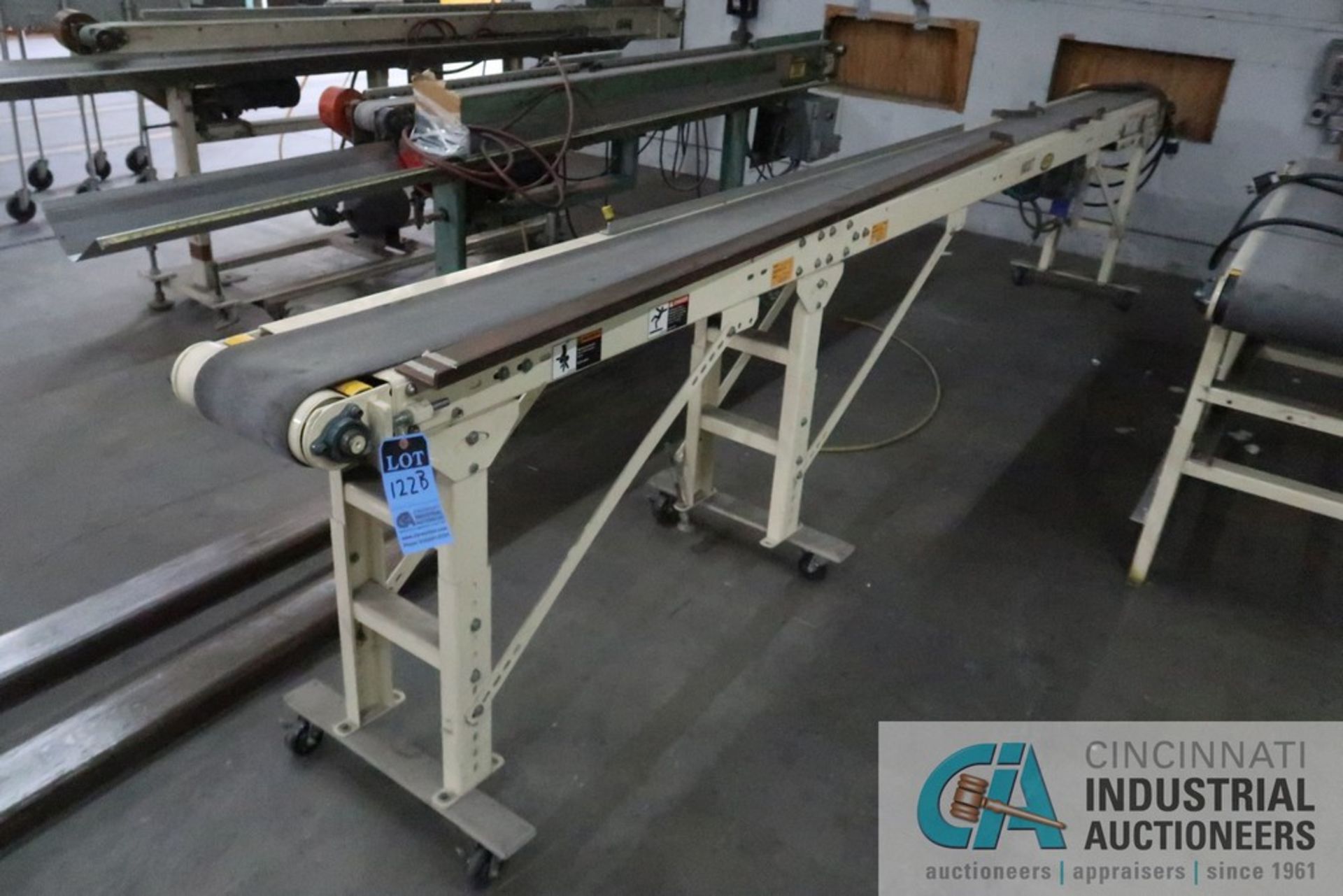 8" WIDE X 180" LONG HYTROL BELT CONVEYOR WITH DRO CONTROL