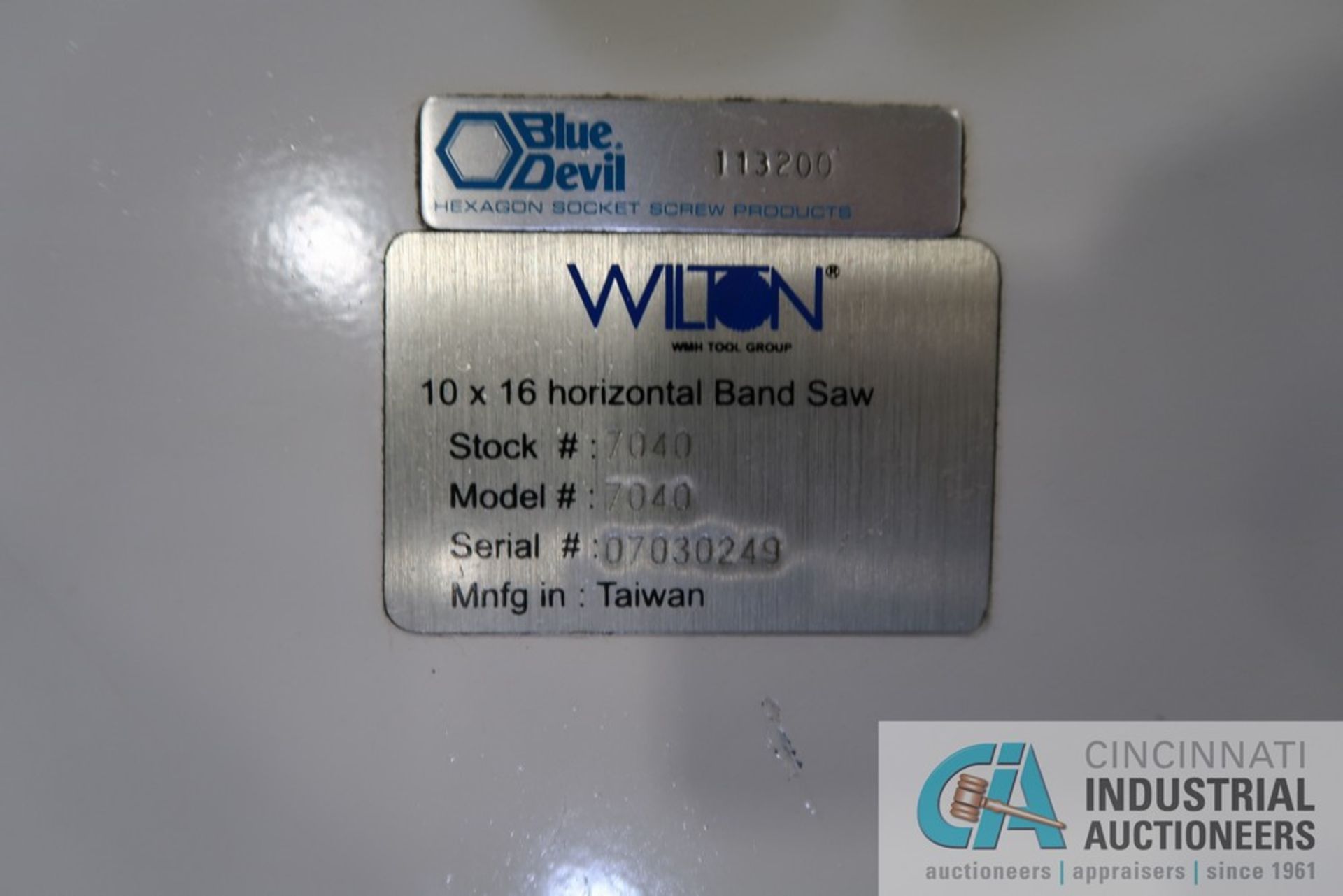 10" X 16" WILTON MODEL 7040 HORIZONTAL BAND SAW; S/N 07030249