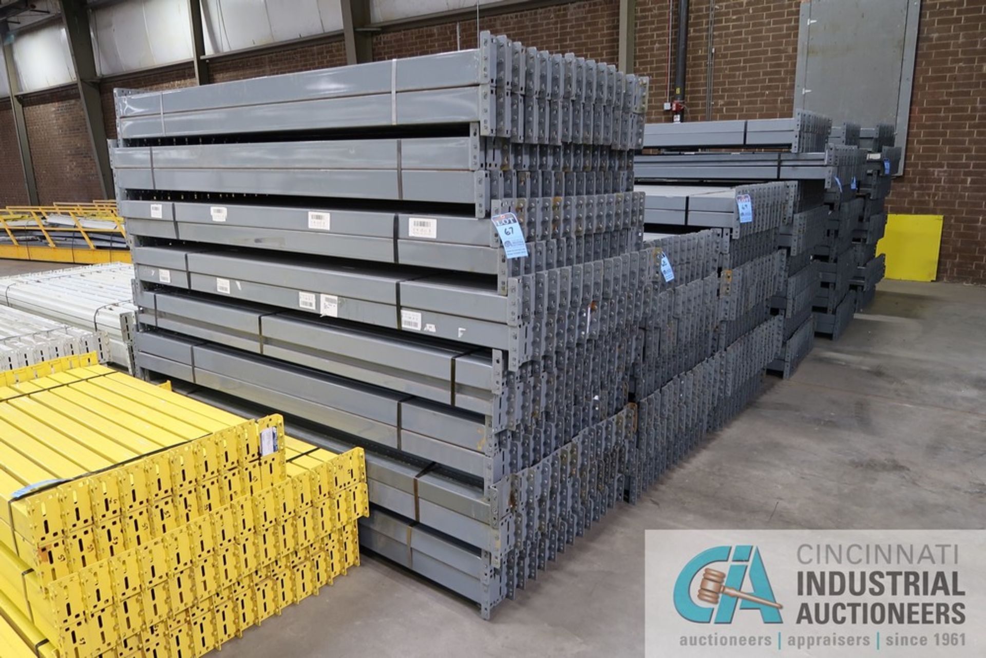 96" X 3.5" TEARDROP PALLET RACK BEAMS - Bid price is per unit multiplied by the quantity **For