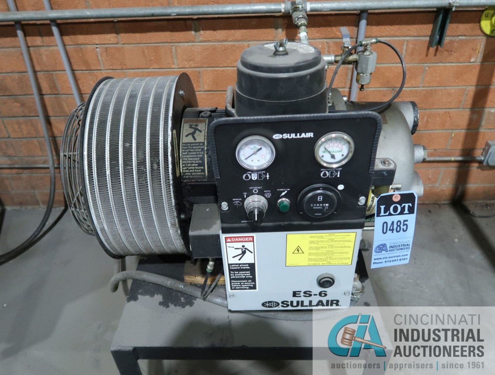 SULLAIR MODEL ES-6 10AC ROTARY SCREW AIR COMPRESSOR; S/N 201705250013, 11,969 HOURS SHOWING **For