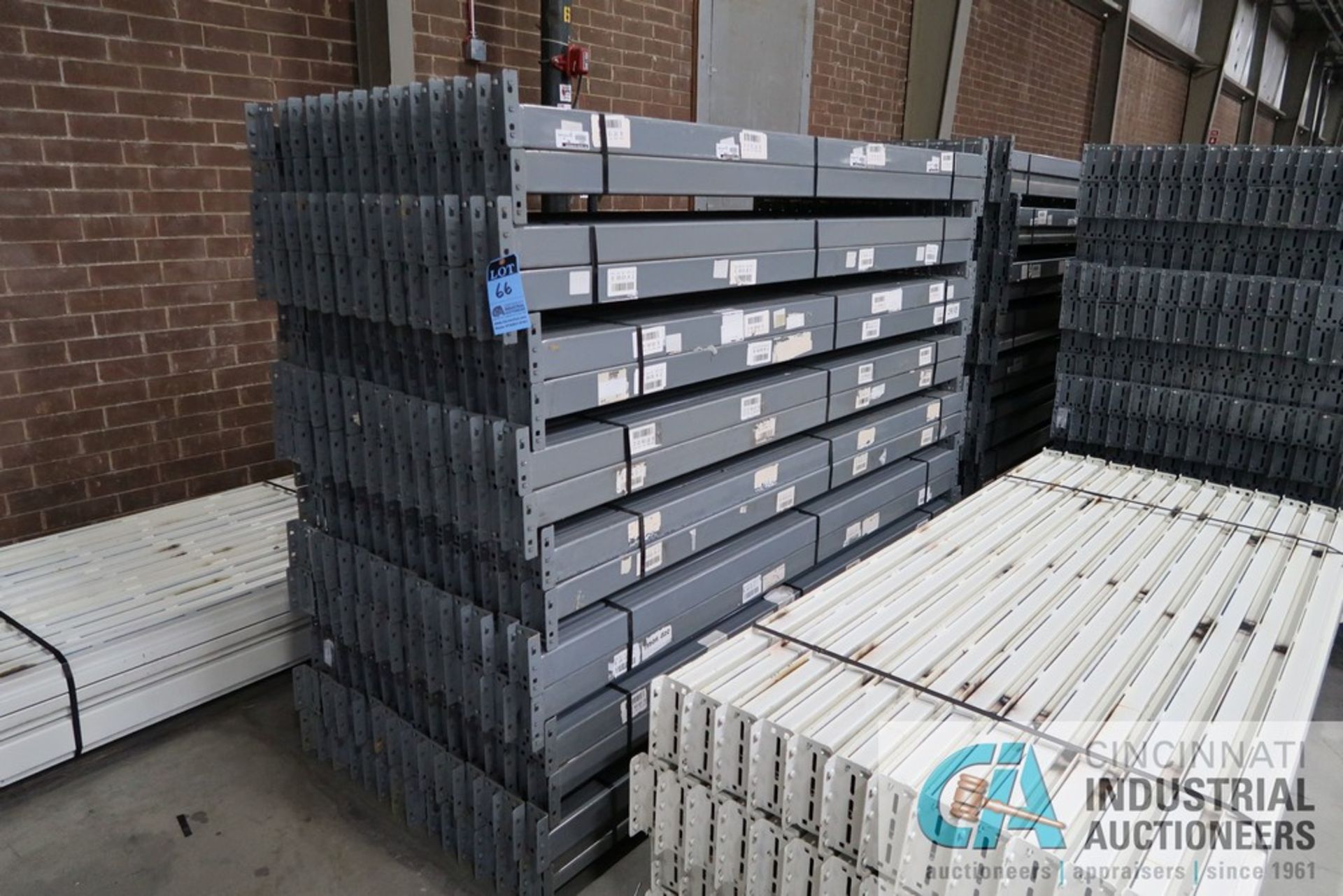 96" X 3.5" TEARDROP PALLET RACK BEAMS - Bid price is per unit multiplied by the quantity **For