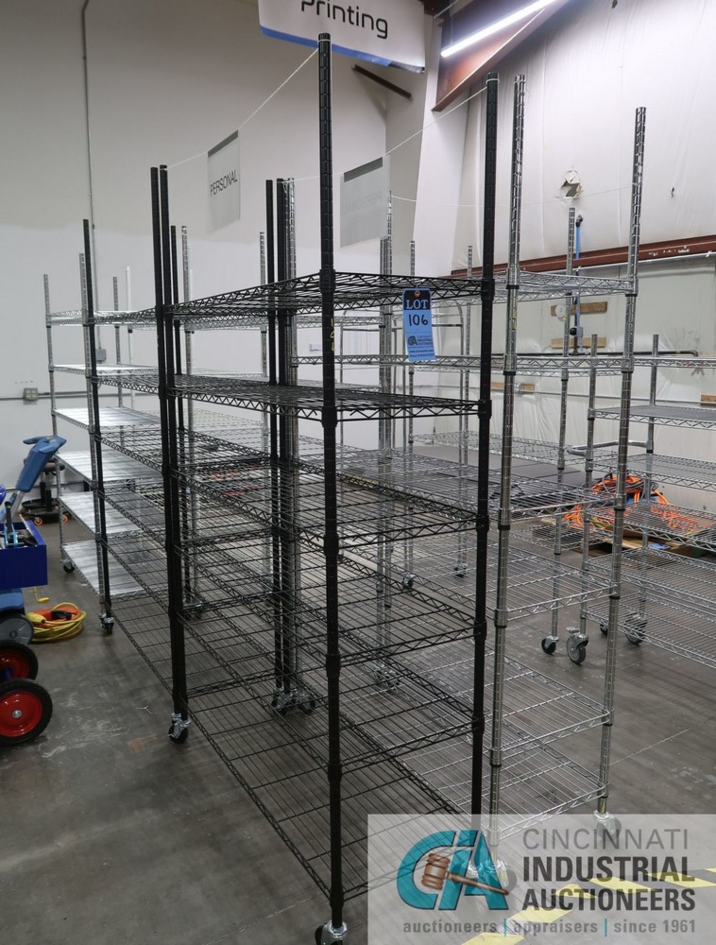 SECTIONS 18" X 48" X 82" HIGH METRO STYLE PORTABLE WIRE SHELVING - Image 2 of 3