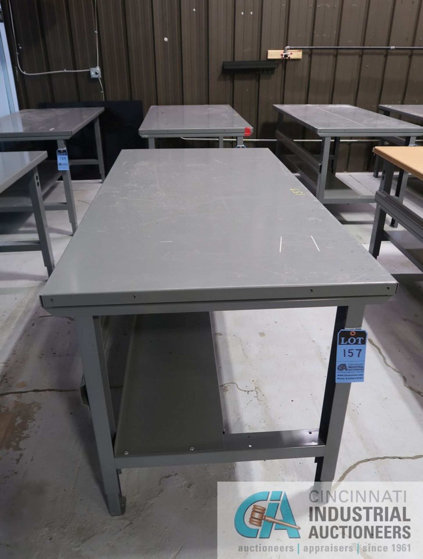 36" X 72" ULINE ADJUSTABLE HEIGHT STEEL WORK TABLE