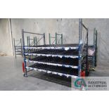 SECTION 108" LONG X 72" WIDE X 96" HIGH PORTABLE TEARDROP STYLE FLOW RACK INCLUDING (2) 72" X 96"