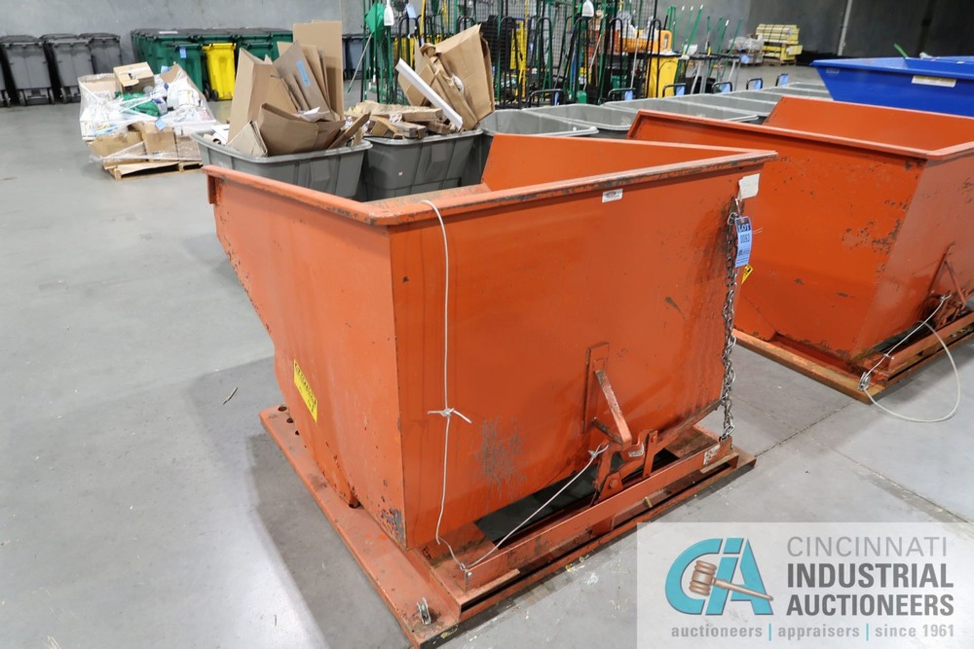 2 CUBIC YARD MECO DUMP HOPPER, 2,000 LB. CAPACITY