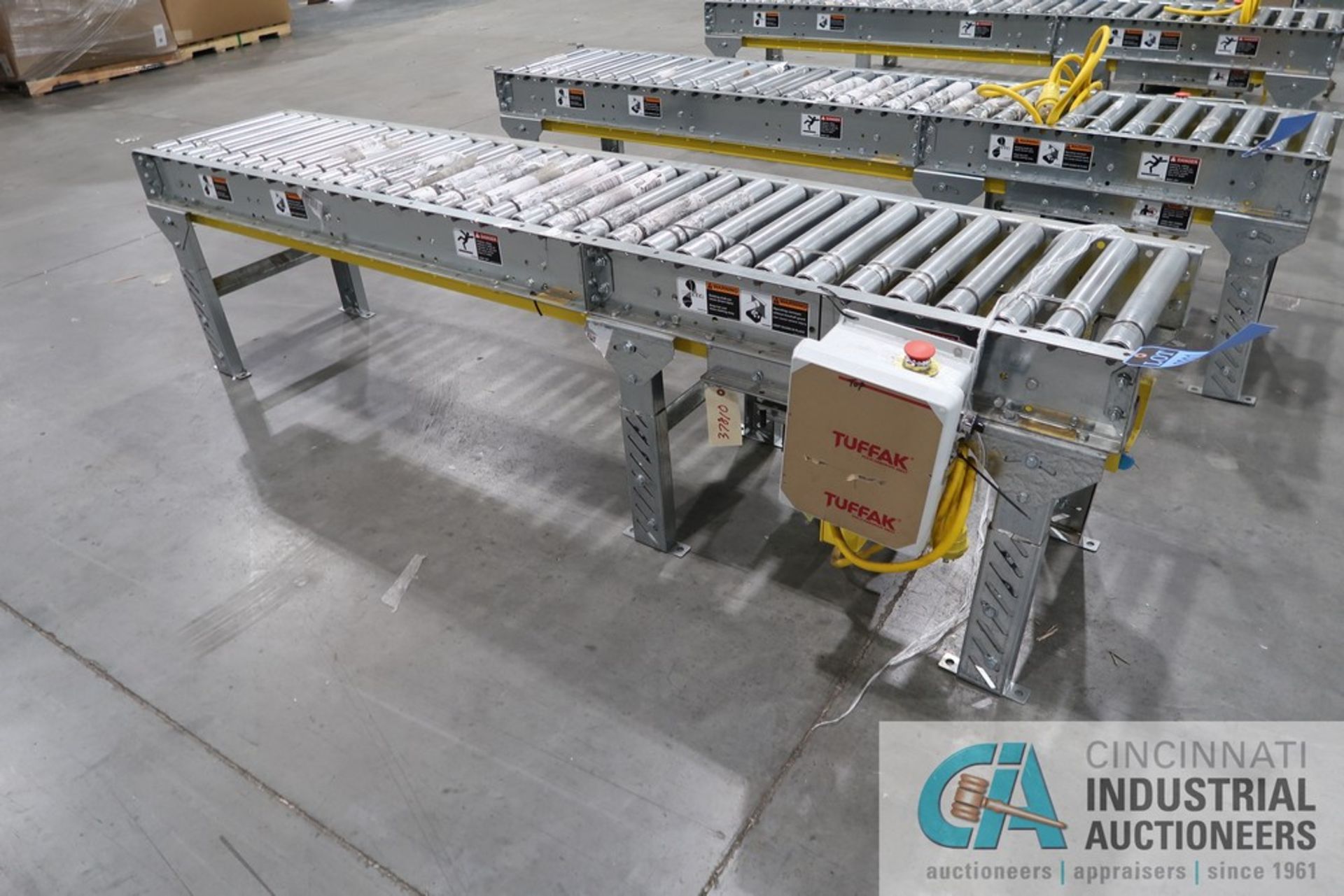 16" WIDE X 96" LONG ELECTRIC CONVEYOR, 5 HP