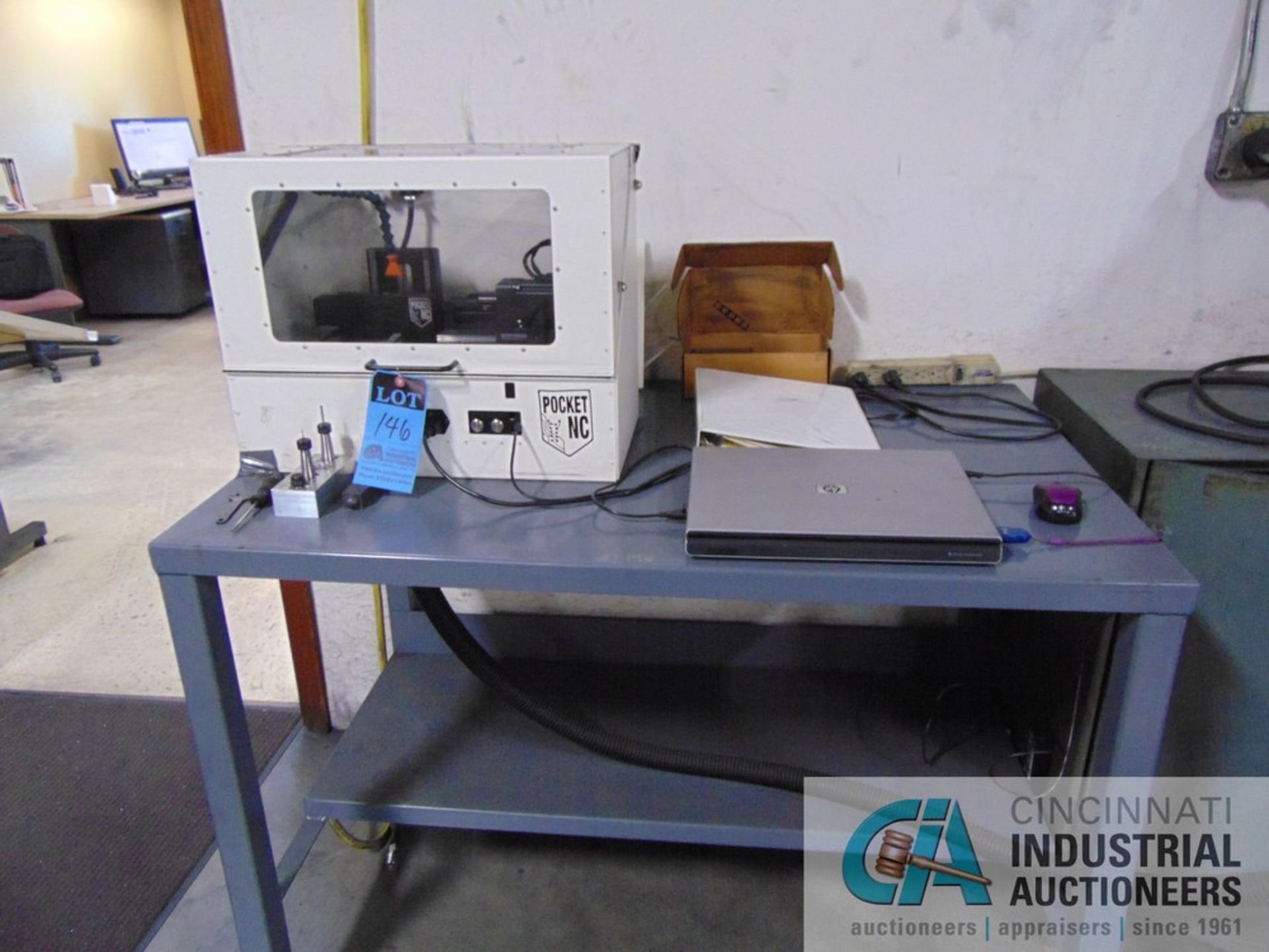 POCKET NC FIVE-AXIS CNC TABLE TOP HORIZONTAL MILL W/ LAPTOP & DCE UMA72G1 DUST COLLECTOR