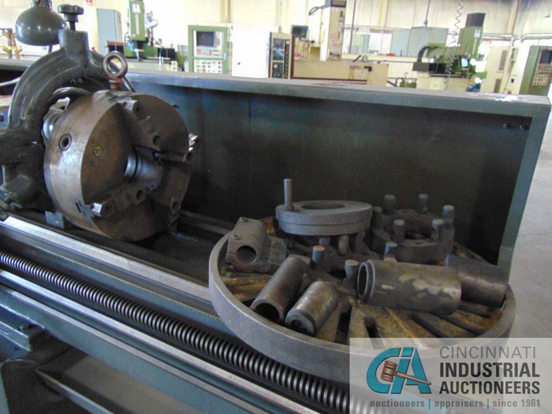 21" X 80" MIGHTY TURN MODEL ML-2180GL GAP BED ENGINE LATHE; S/N 88111580, 3" SPINDLE HOLE, 20" 4-JAW - Image 7 of 10