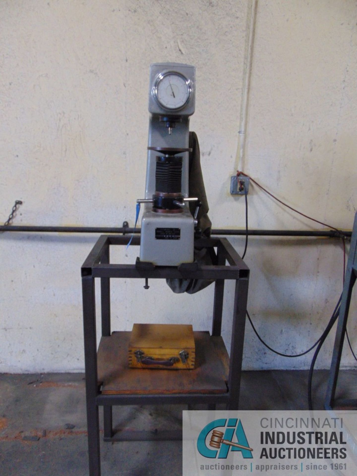 ROCKWELL PHASE II HARDNESS TESTER ON STAND