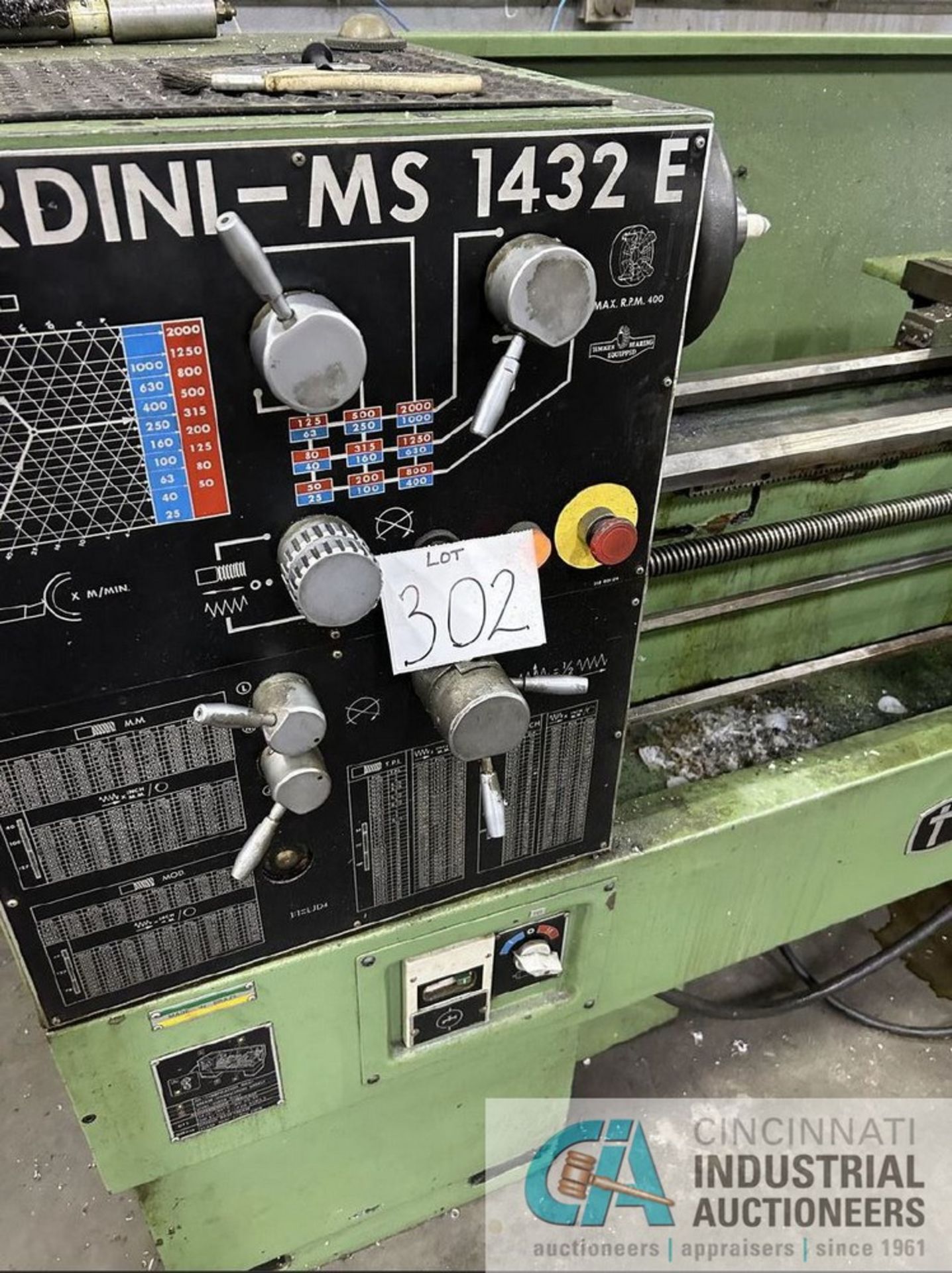 **14" X 32" NARDINI MODEL MS1432E LATHE W/ COLLET CHUCK - LOCATED AT 5932 JACKSON AVE., BERKELEY,