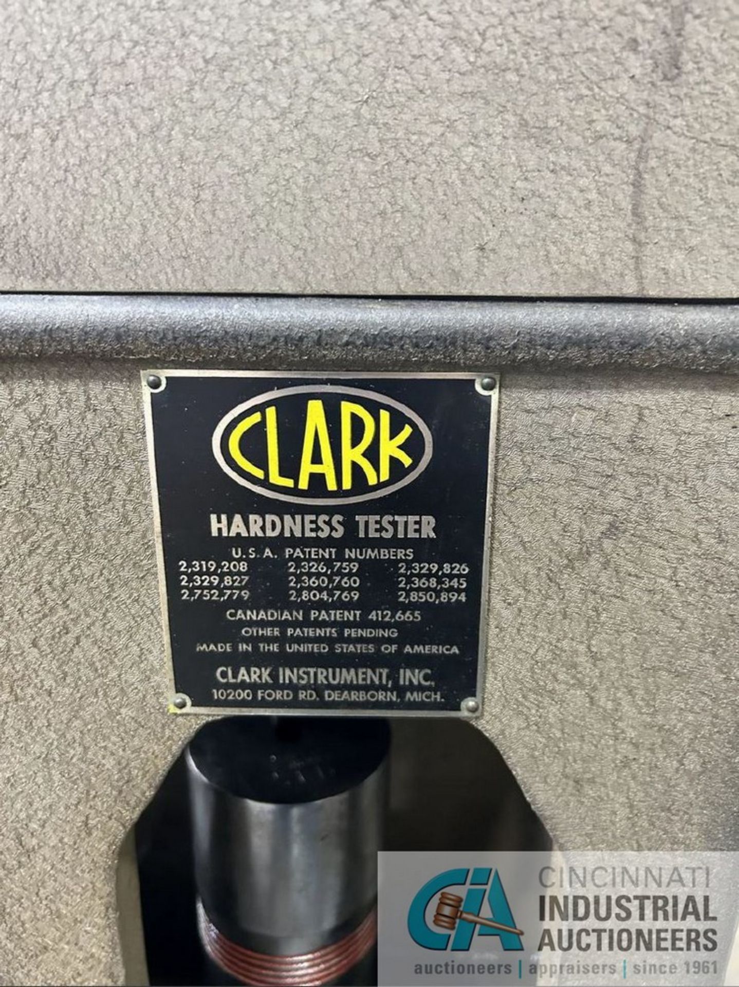 **CLARK HARDNESS TESTER - LOCATED AT 5932 JACKSON AVE., BERKELEY, MO 63134** - Image 3 of 5