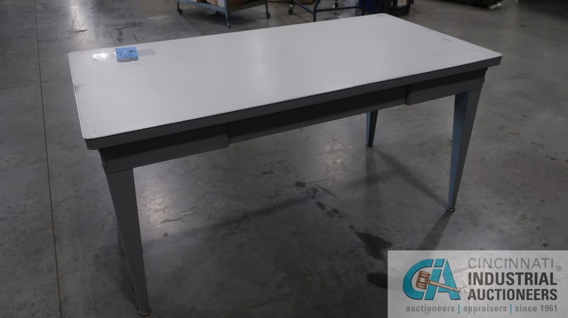 STEEL WORKSHOP TABLE - Image 2 of 2