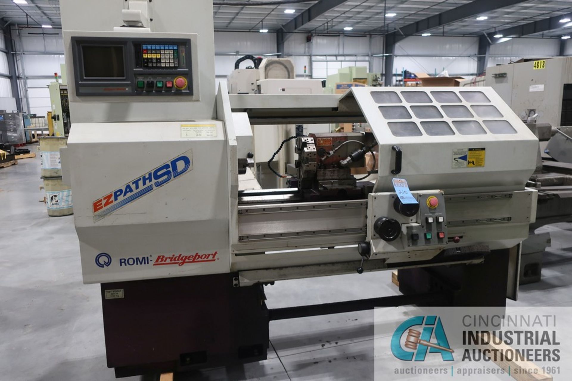 BRIDGEPORT ROMI EZ PATH II SD FLAT BED CNC ENGINE LATHE (1999) (Upgraded Hard Drive)