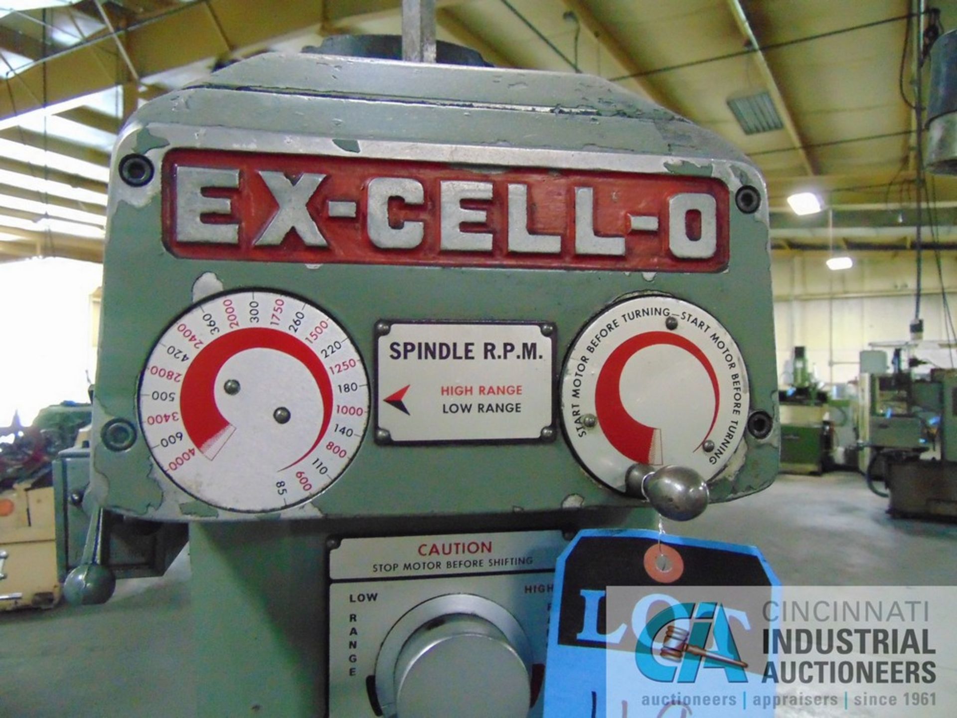 2 HP EX-CELL-O MODEL 602 VERTICAL MILL; S/N 6029179, 9" X 52" TABLE - Image 6 of 6