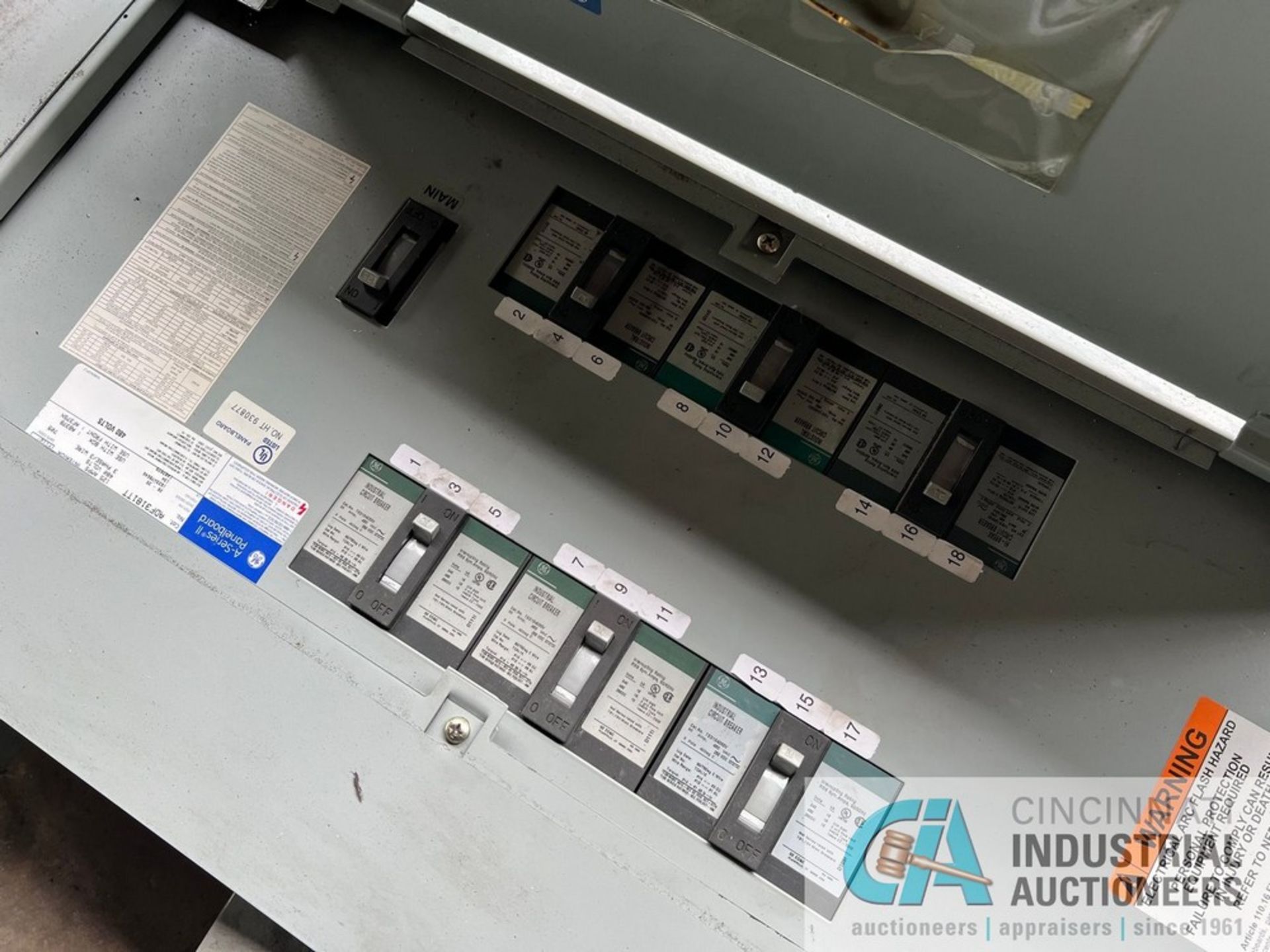 480 VOLT GE ELECTRICAL BREAKER PANEL, EACH WITH (1) 60 AMP, (4) 30 AMP, (1) 20 AMP - Image 11 of 15