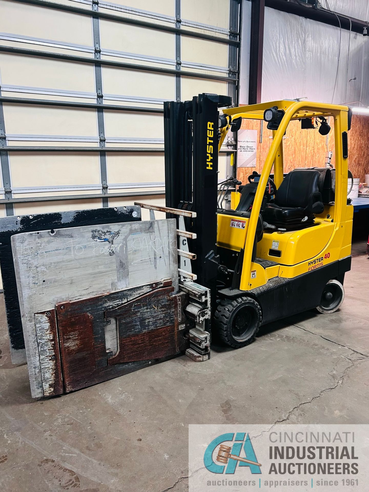 **4,000 LB Hyster Model S40FT LP Gas Lift Truck w/ Box Clamp Attachment; S/N F010V01689N ** Located - Image 8 of 12