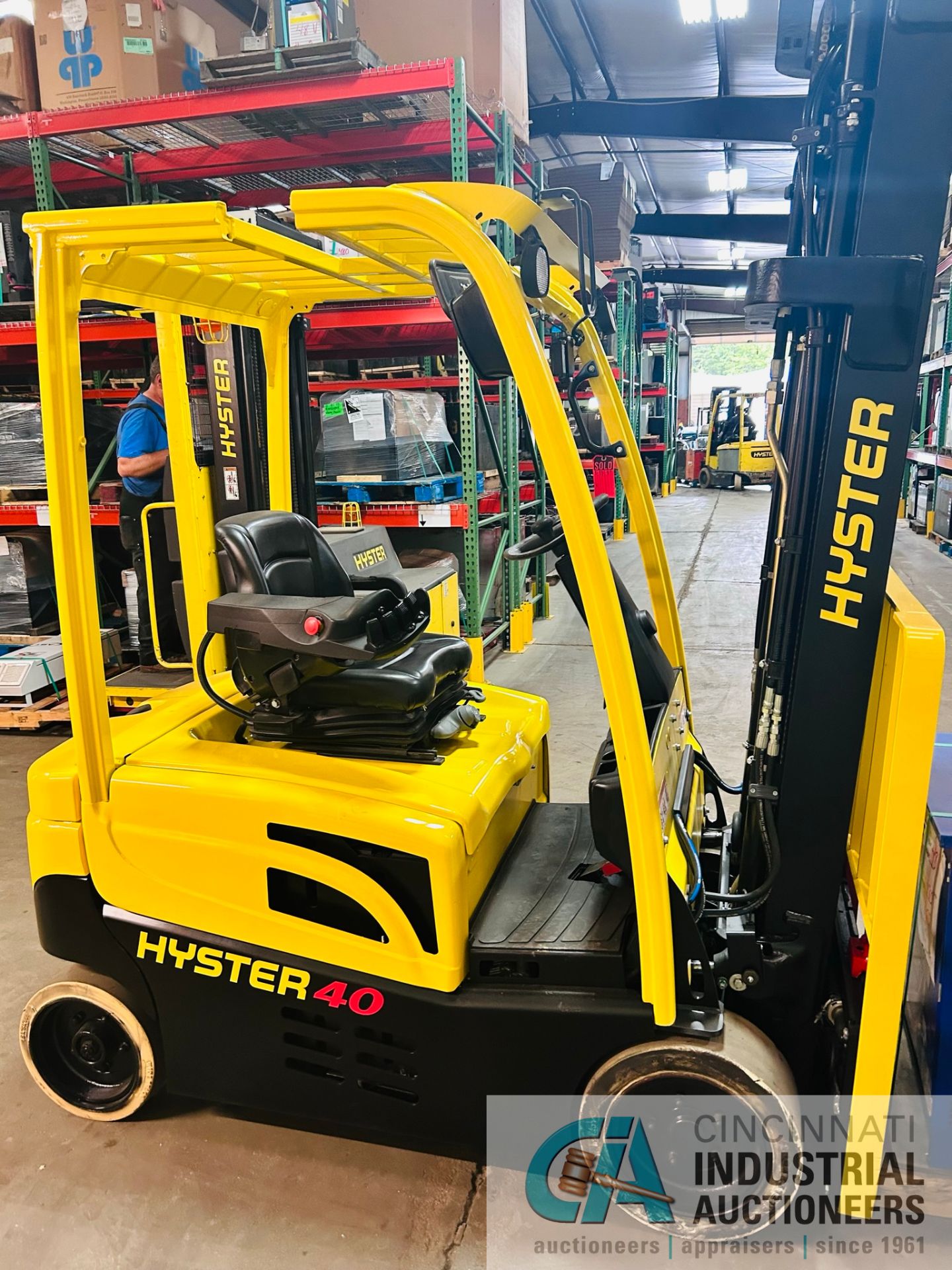 **2017 - 4,000 LB Hyster Model J40XN Electric Lift Truck; S/N A935N03203R, Charger included, - Image 6 of 12