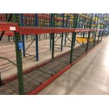 SECTIONS 42" X 96" X 90" HIGH PALLET RACK, (11) UPRIGHTS, (40) CROSSBEAMS,