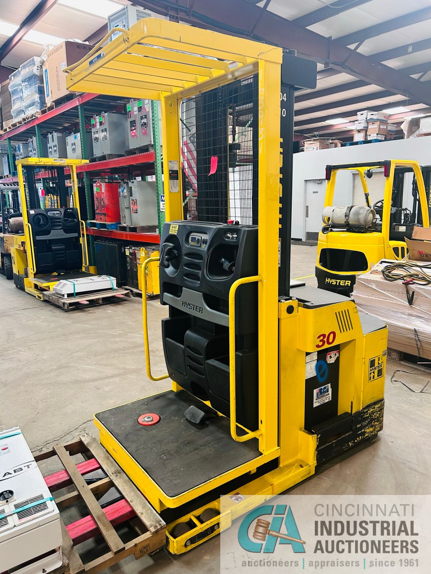 **2015 - 3,000 LB Hyster Model R30XMS3 Electric Order Picker; S/N E174N03431N, Charger Included** - Image 7 of 12