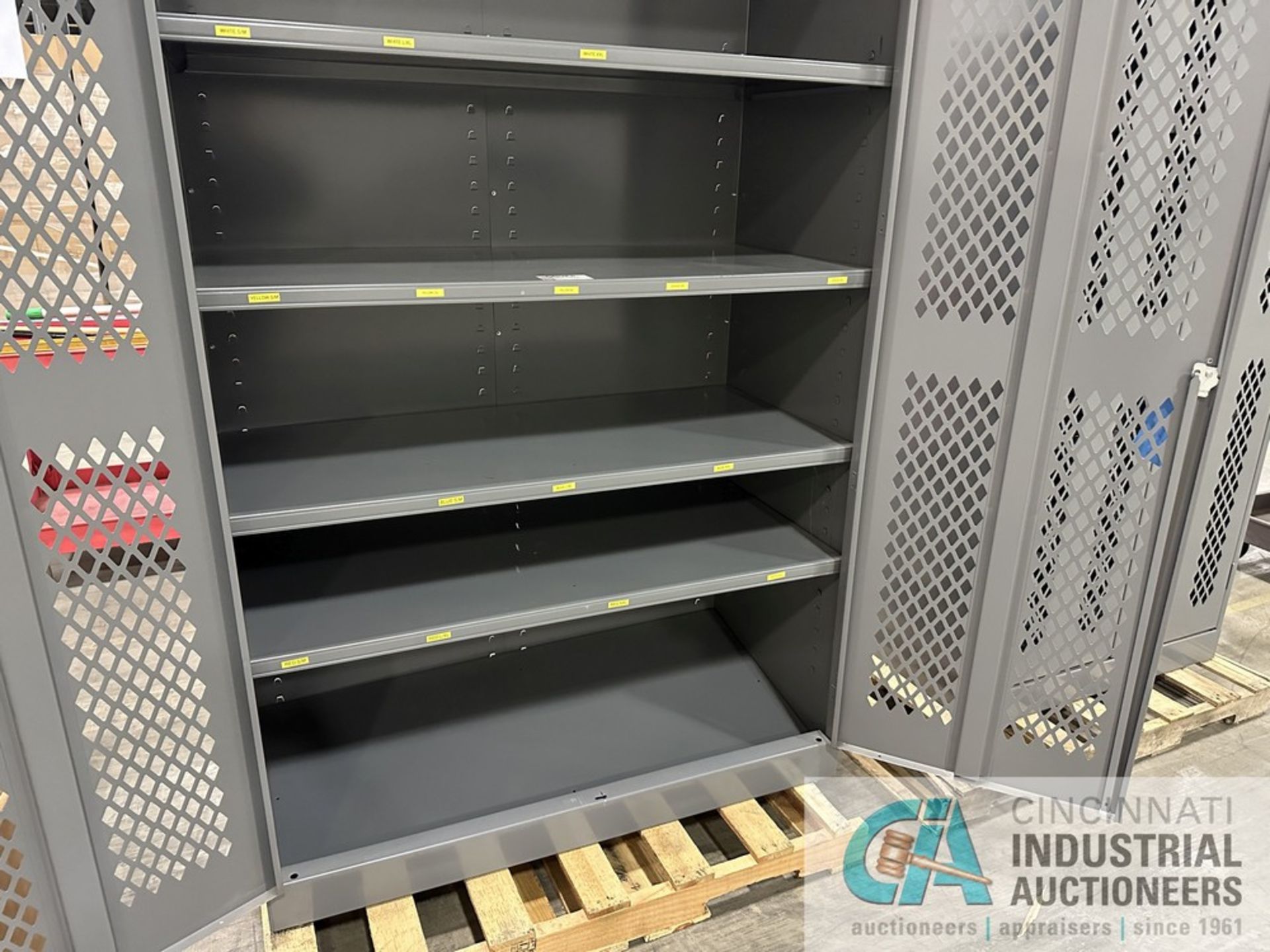 2-DOOR ULINE STORAGE CABINET-48" WIDE **$50.00 LOADING FEE** - Image 3 of 4