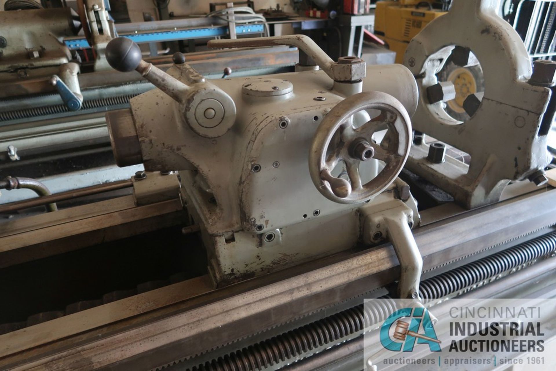 20" X 96" AXELSON ENGINE LATHE; S/N 4608, 2-1/2" SPINDLE HOLE, SPINDLE SPEED 9.5-961 RPM, 18" 4- - Image 8 of 11